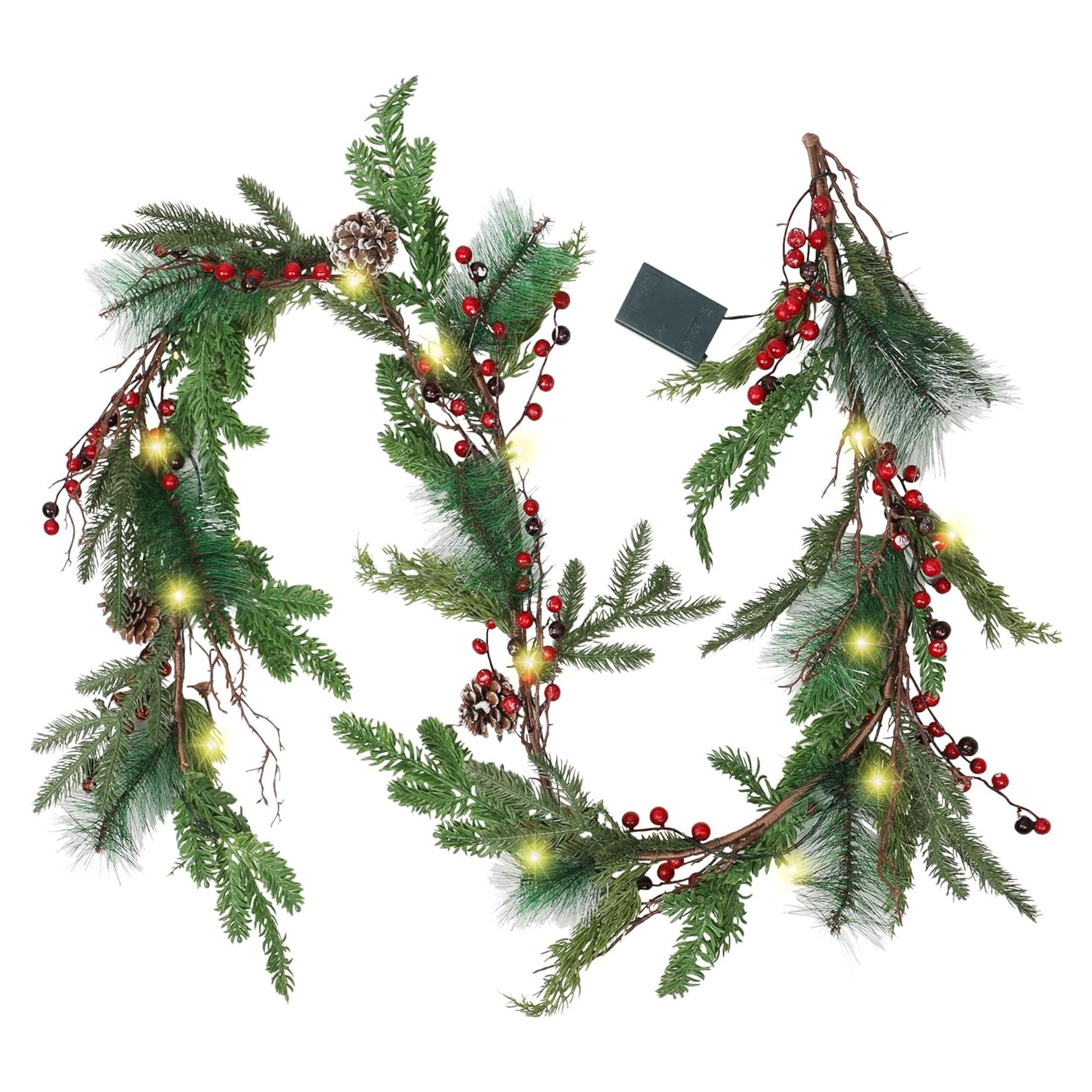 Guirnalda Navideña Artificial Preiluminada 1.83 m winemana