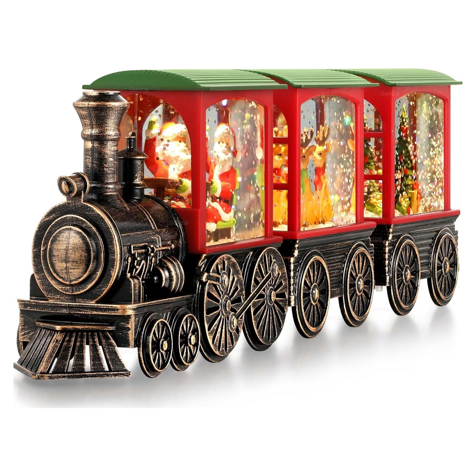 Globo de Nieve de Tren Gorrzai con Temporizador 6H y Luces