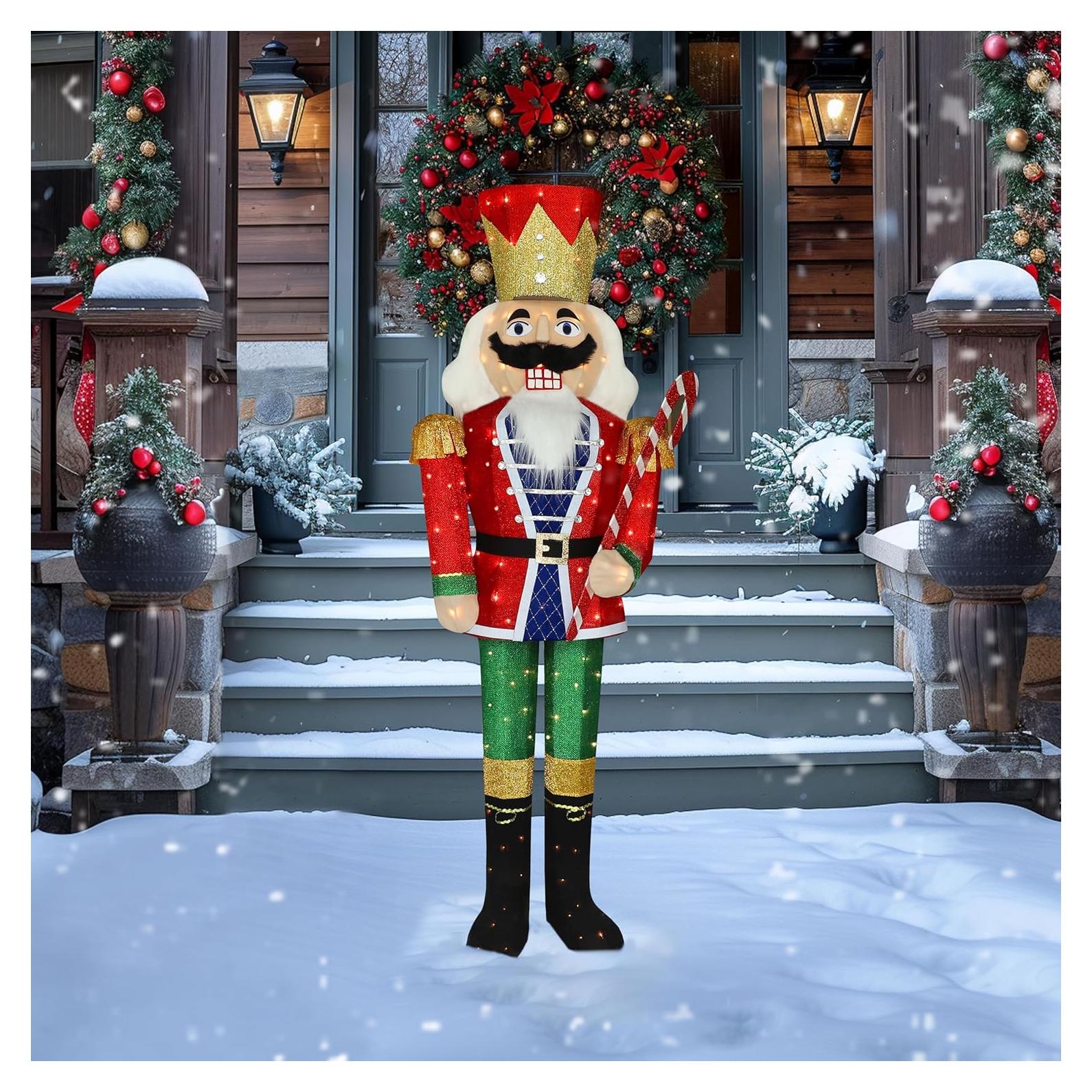 Decoración Navideña Nutcracker BlueWish 1.52m con 100 LED