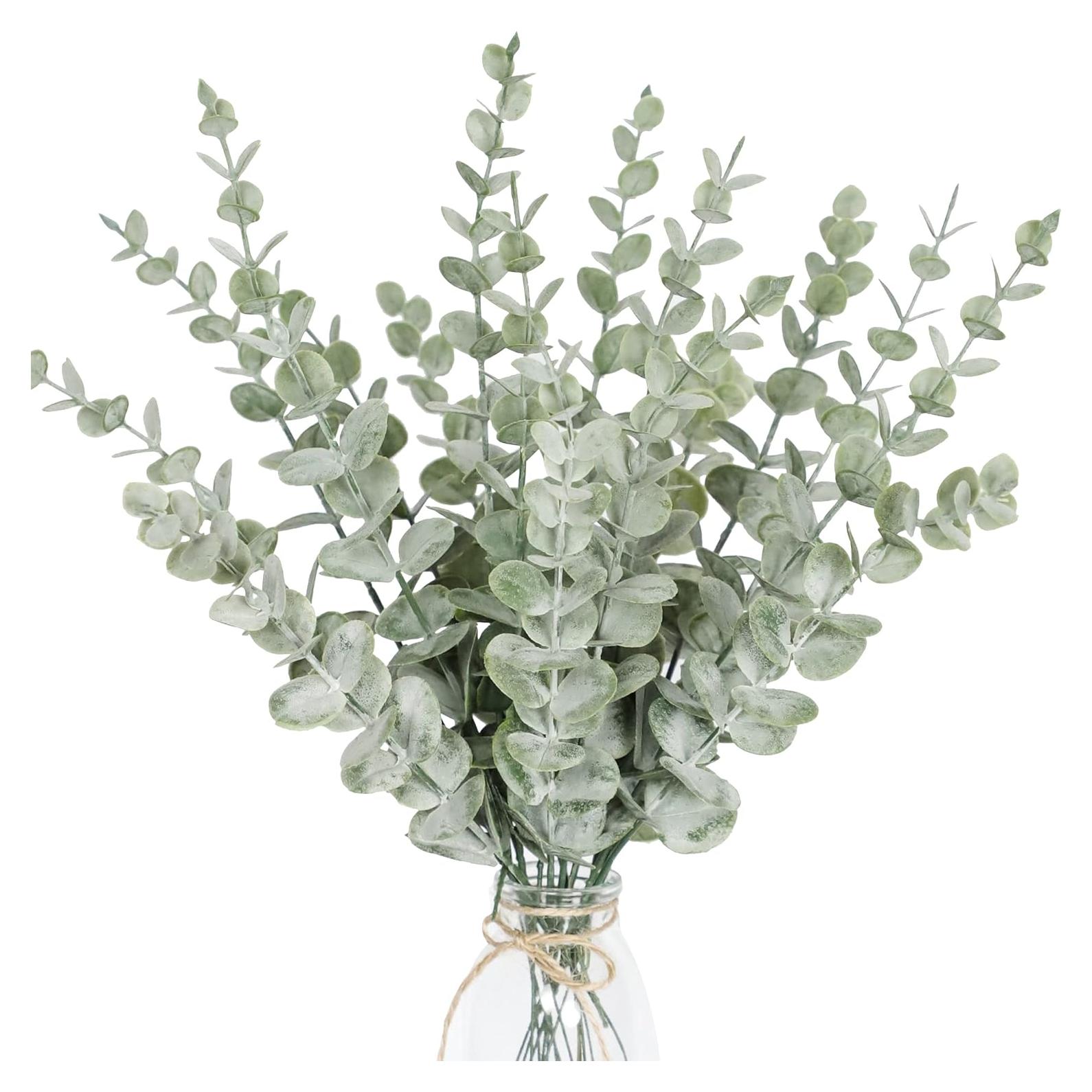 18 Piezas de Eucalipto Artificial Tiyard 35.88 cm Verde Decoración