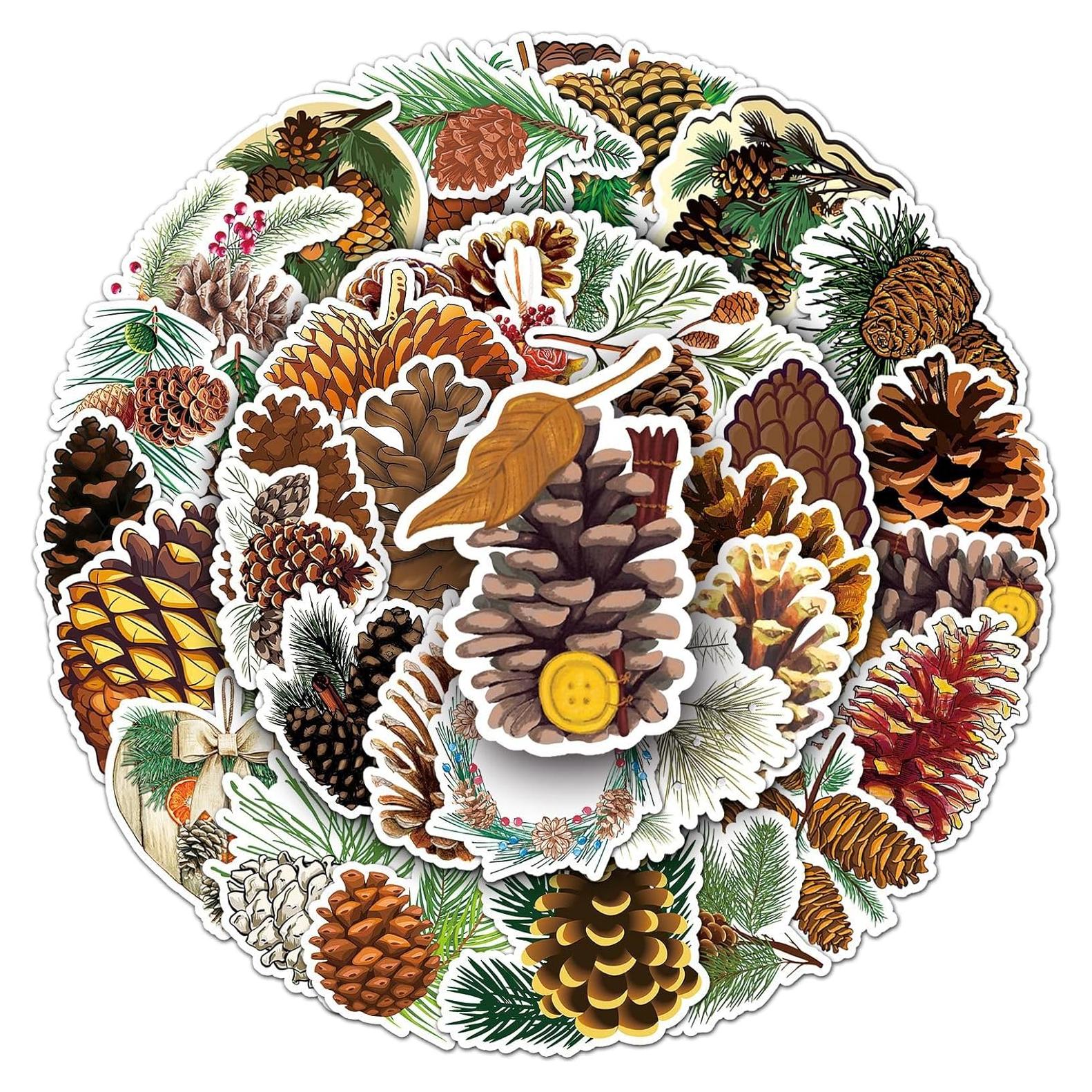 50 Pegatinas de Piña Jczzywsw - Vinilo Impermeable 3.8-7.6 cm