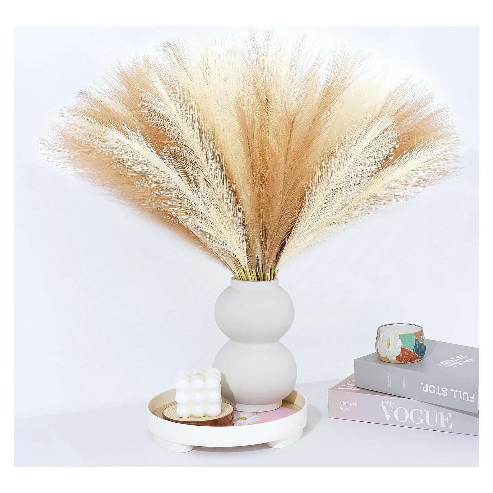 Hierba Pampas Falsa MUUNC 30 Pcs 55 cm Color Marrón