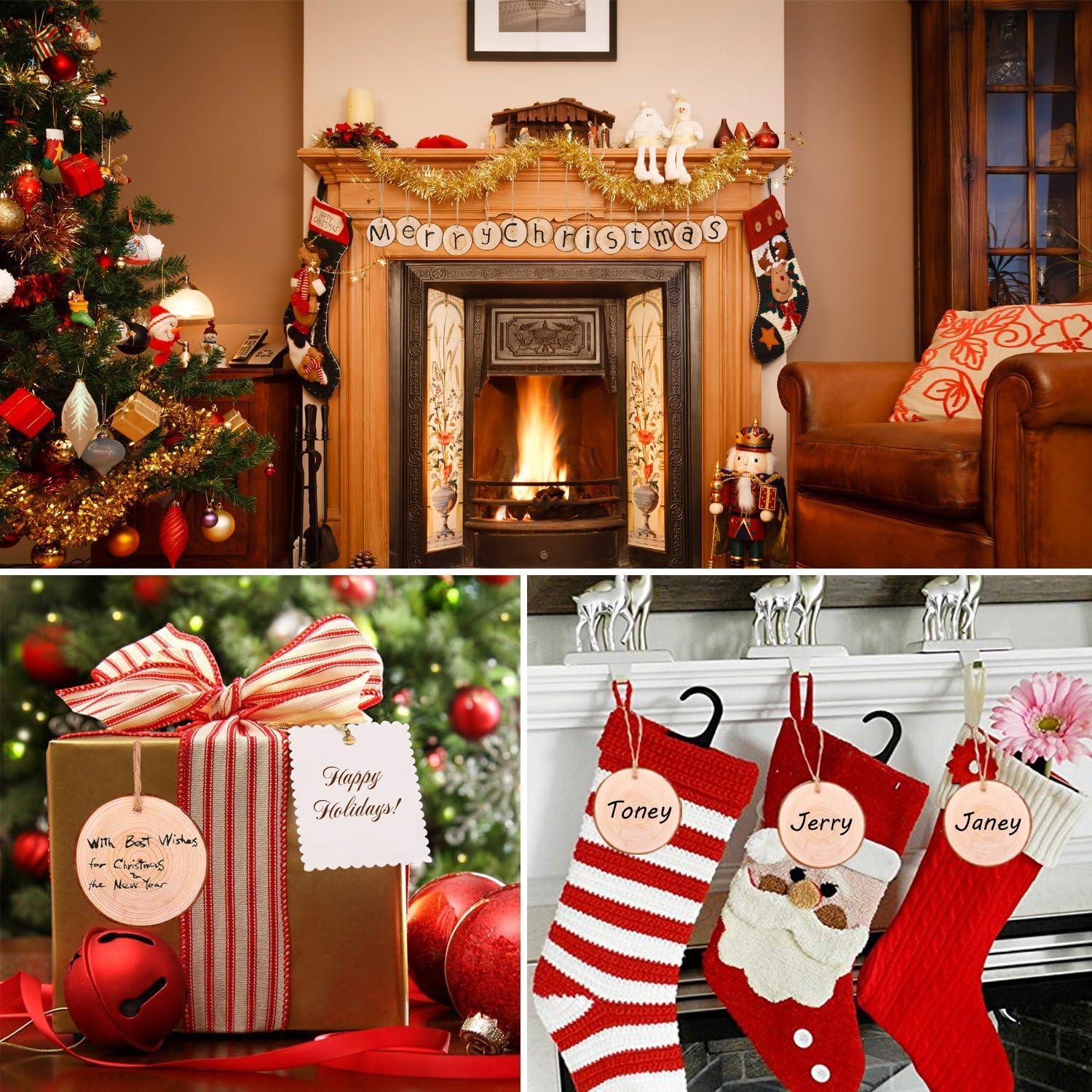 Rodajas de Madera Natural Fuyit 25 Pcs 7.87-8.89 cm para Manualidades