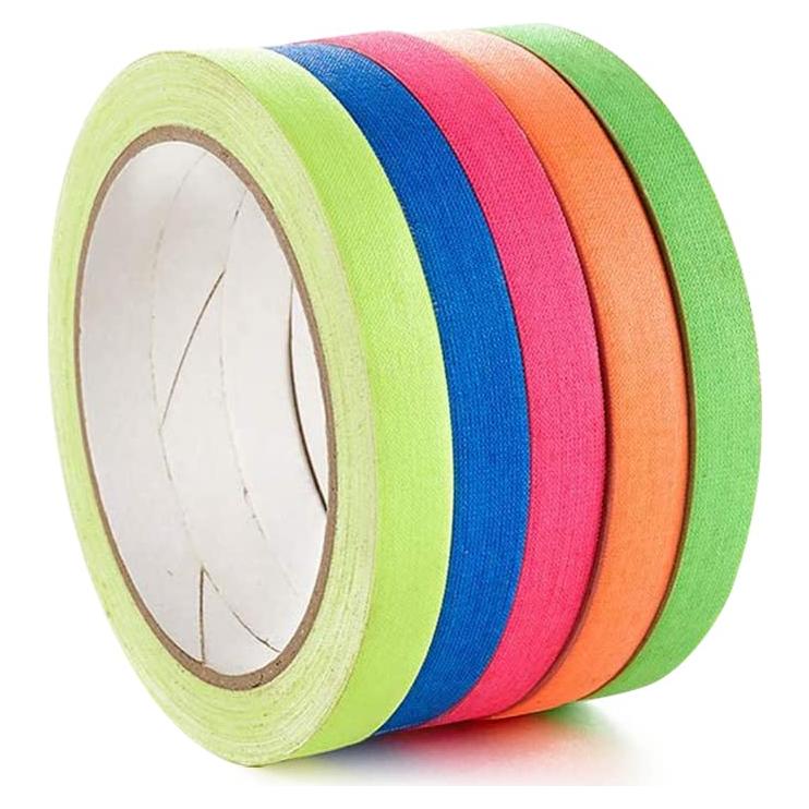 Cinta Gaffer Neón Cindy 1/2" x 36' (12.7 mm x 10.97 m) 5 Colores