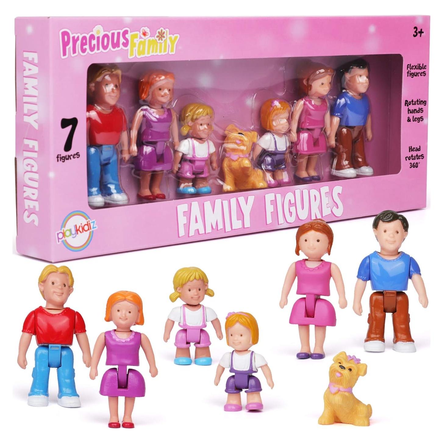 Figuras de Familia Playkidz - Set de 7 Personajes para Niños