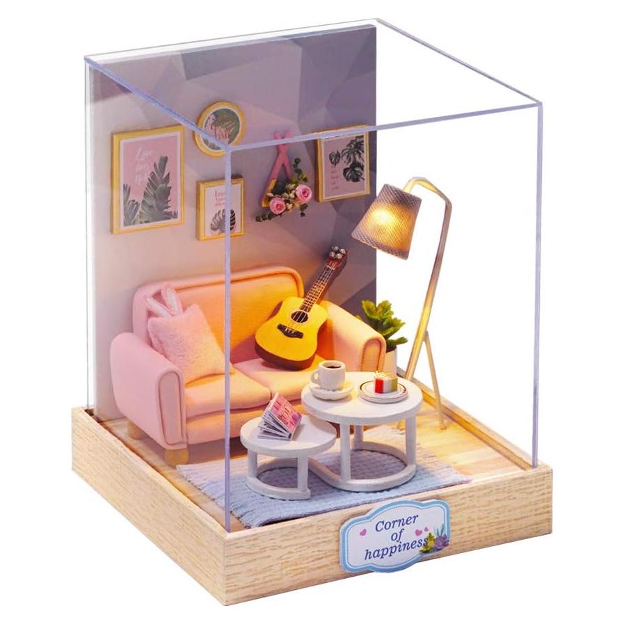 Kit Casa de Muñecas DIY Flever Hora del Té con Muebles