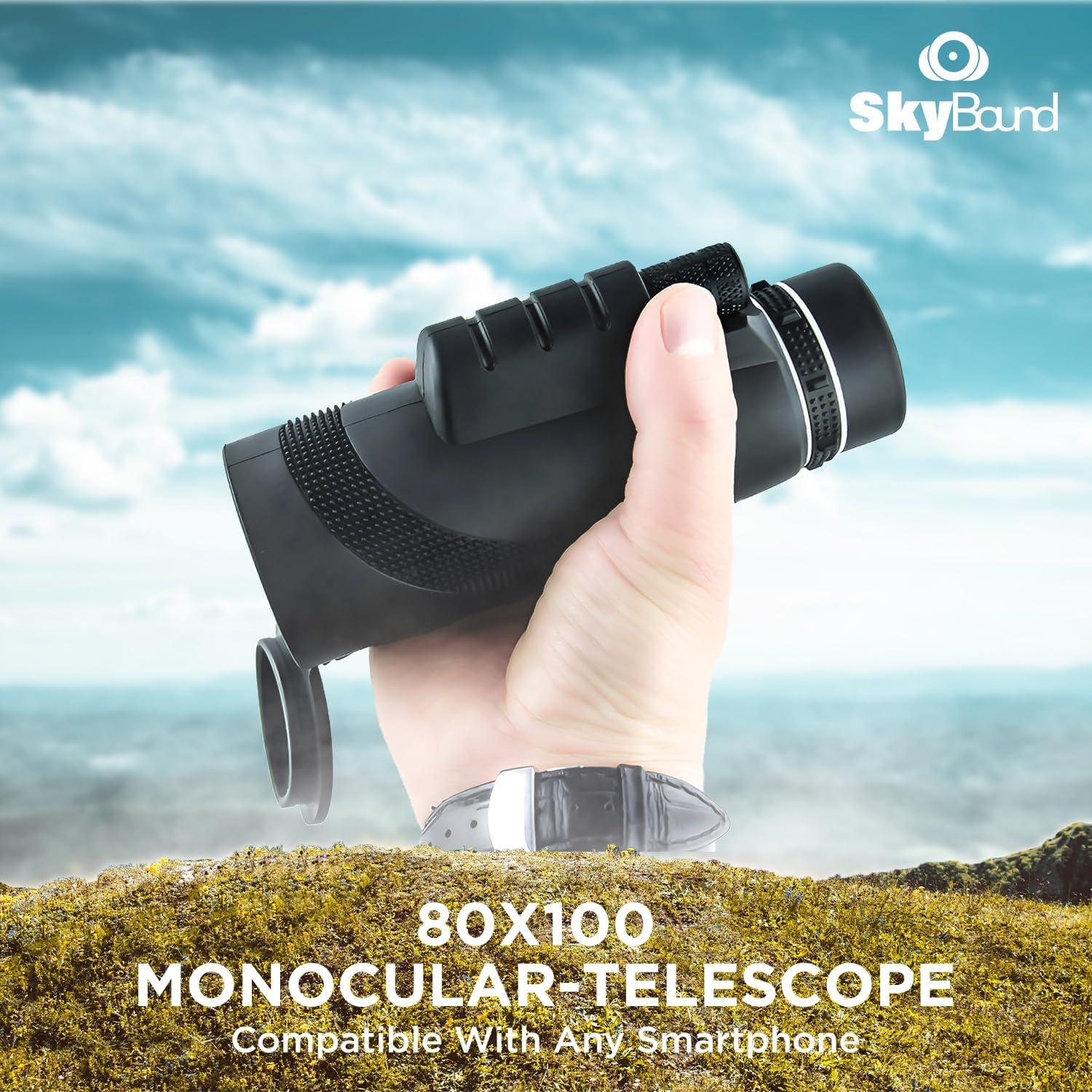 Monocular Telescopio Skybound 80x100 Alta Definición para Smartphone