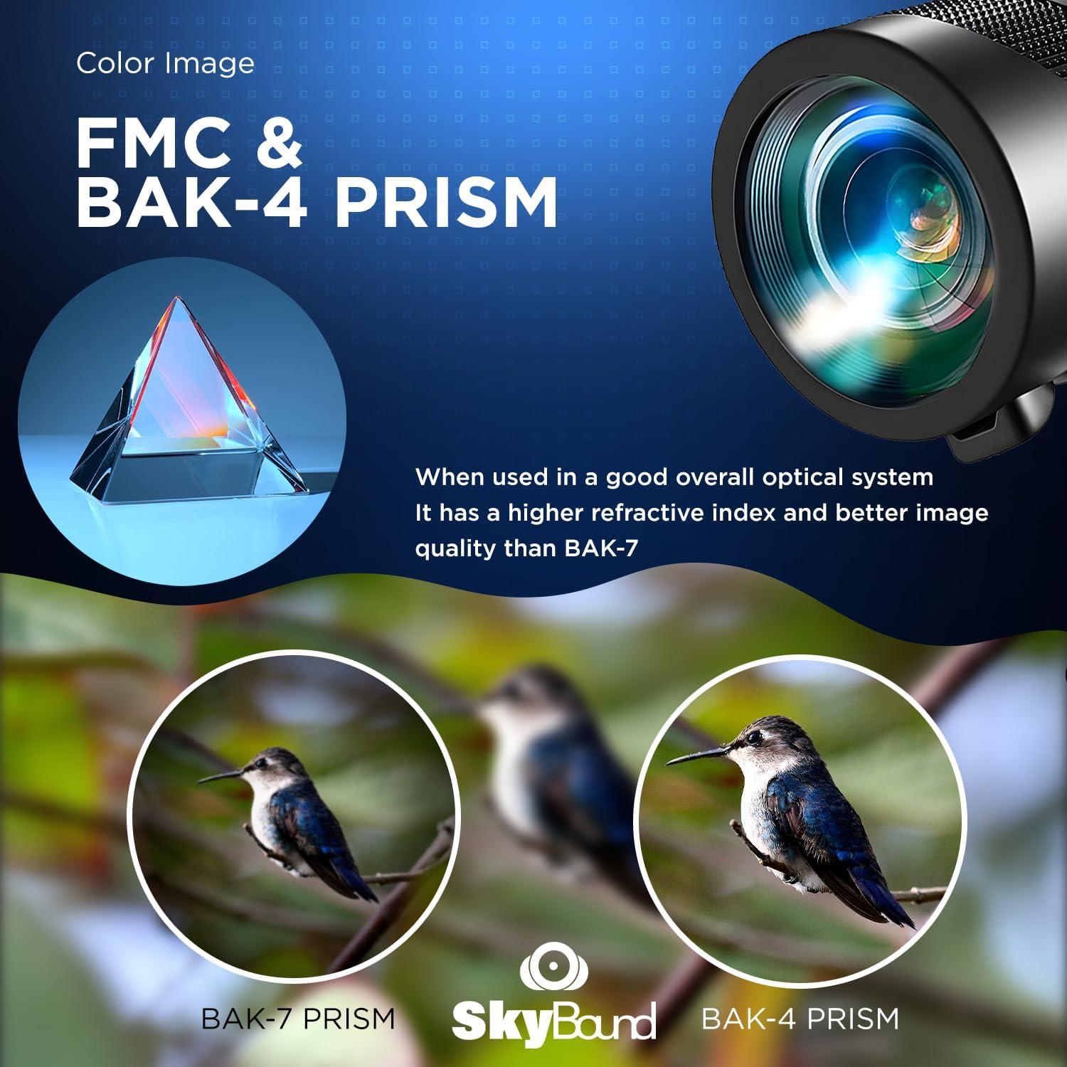 Monocular Telescopio Skybound 80x100 Alta Definición para Smartphone