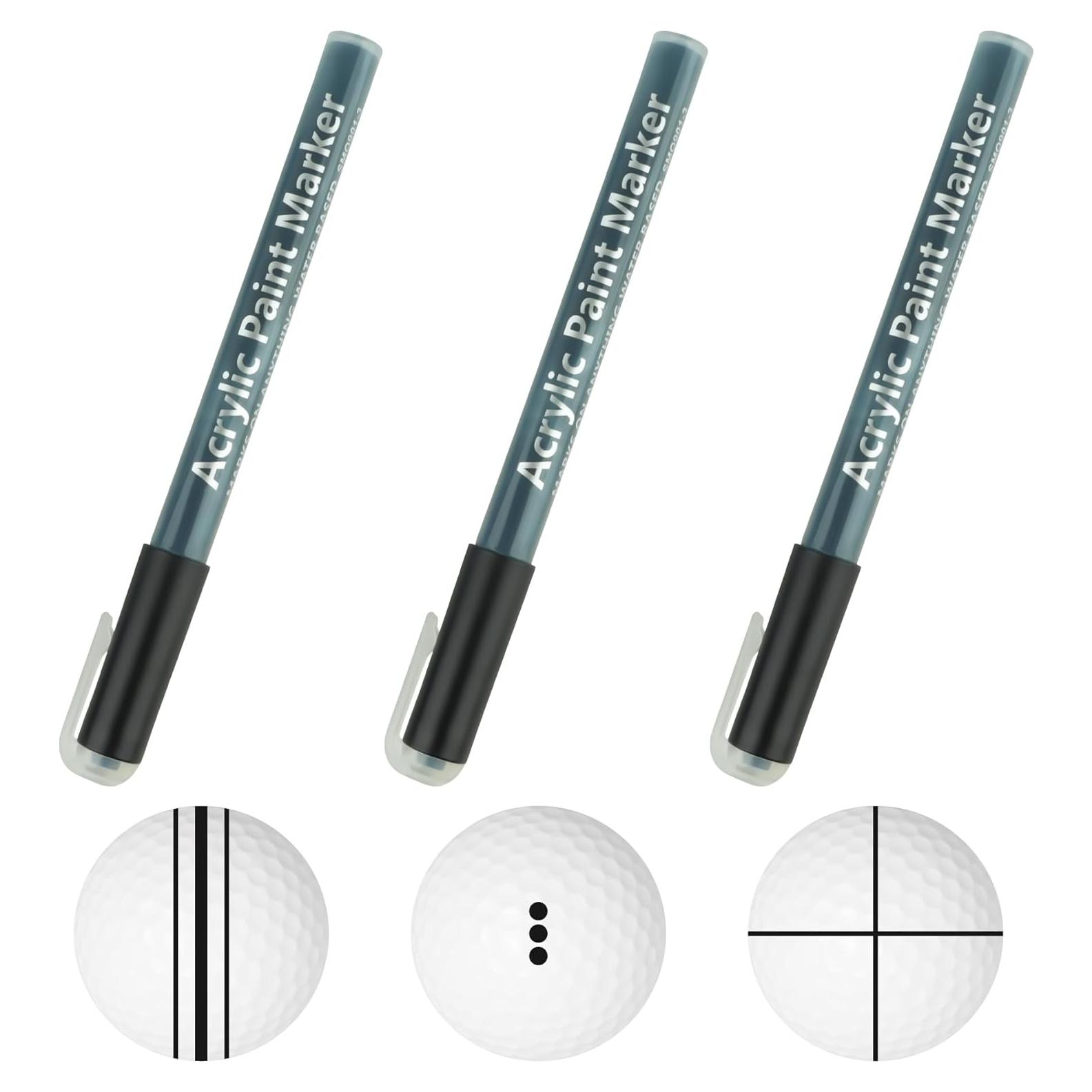 Kit de Marcadores de Pintura Acrílica SANDIAN para Golf - 3 Negros