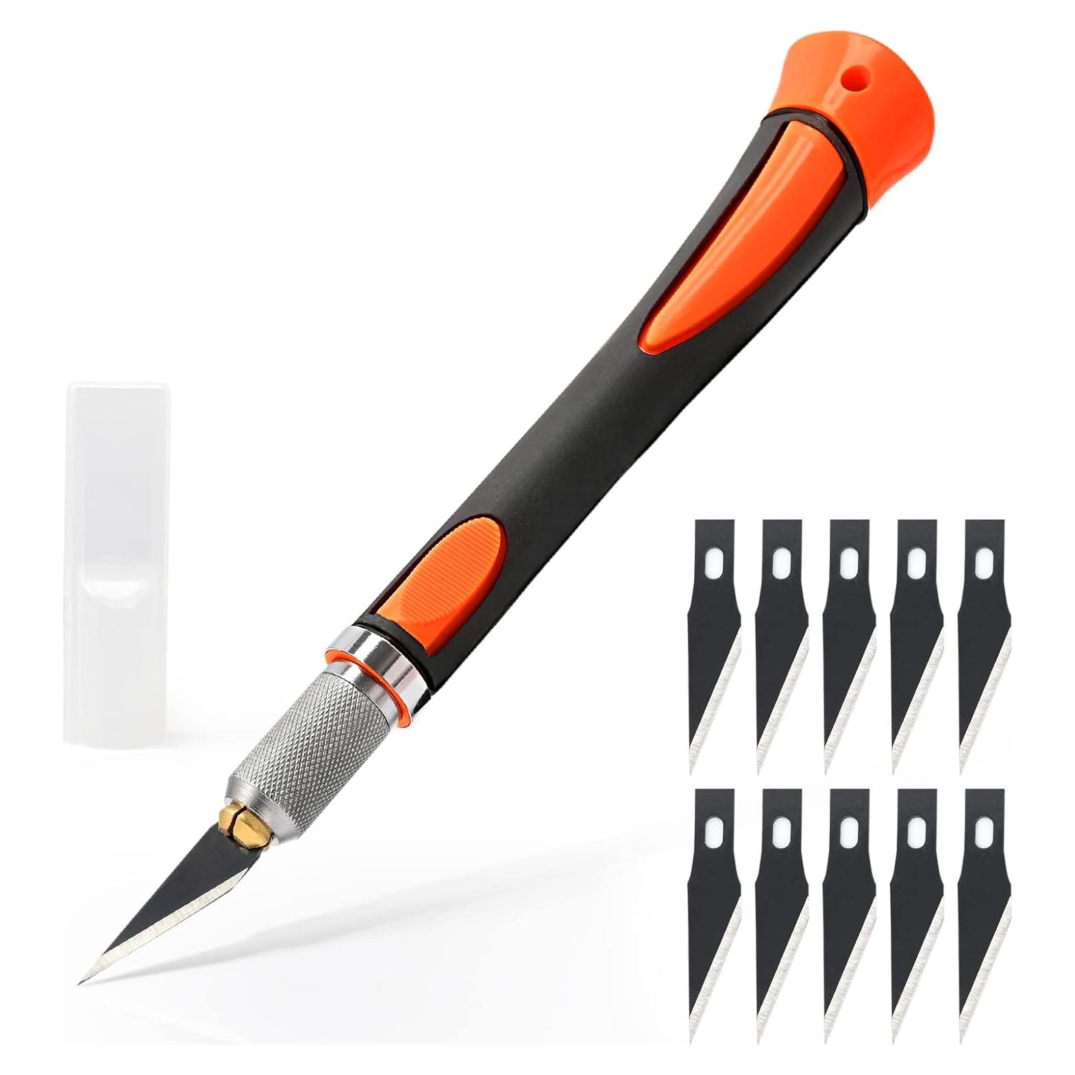 Juego de cuchillos de precisión EHDIS con 10 hojas - Naranja