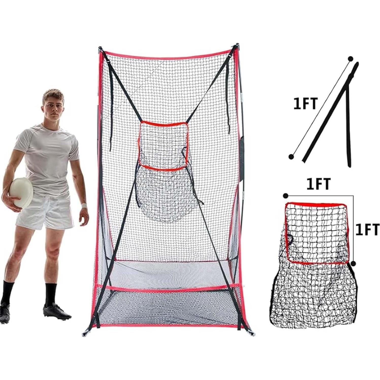 Red de Patada y Lanzamiento de Fútbol Kapler 1.83x0.91m