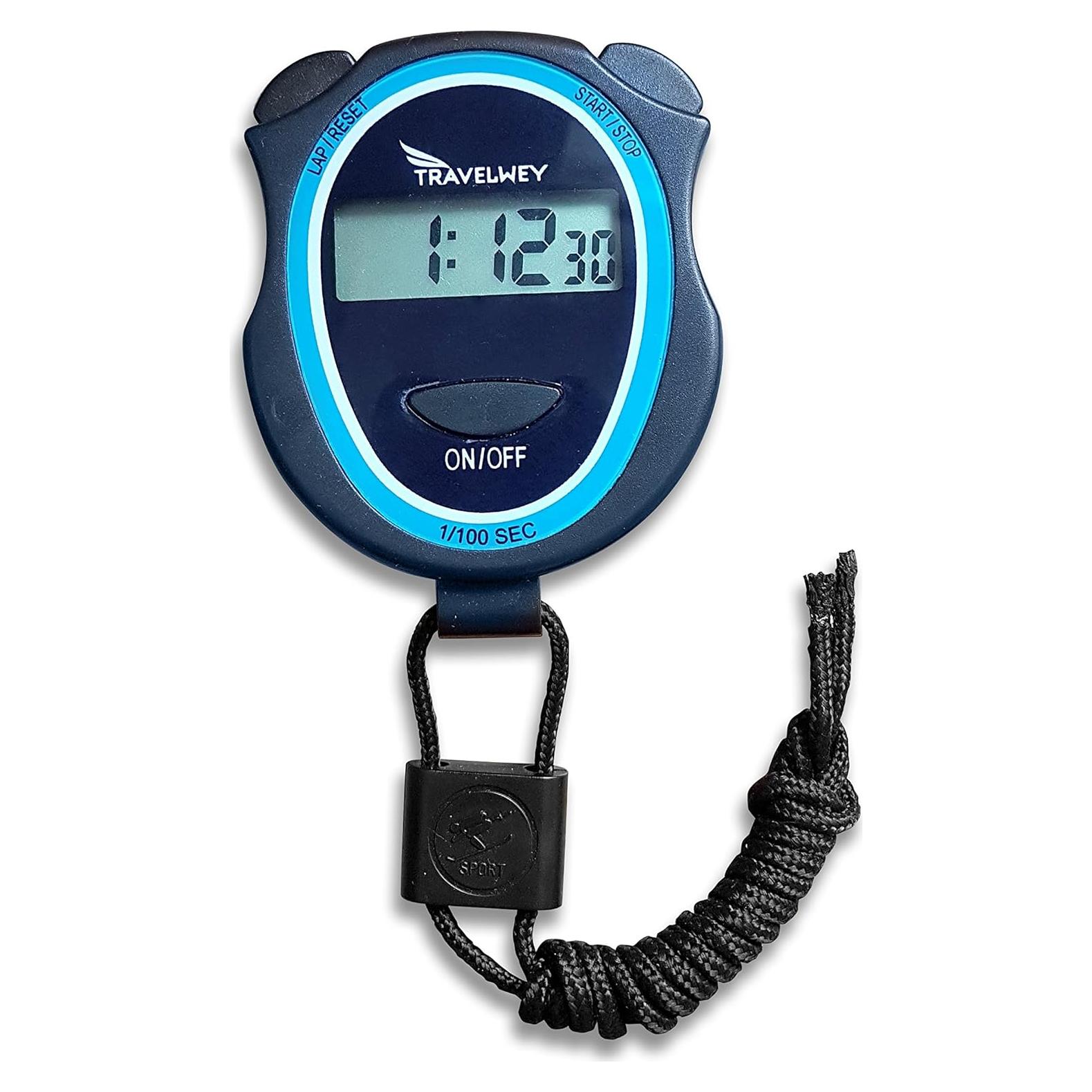 Cronómetro Digital Travelwey Negro, Pantalla Grande, Pilas AAA