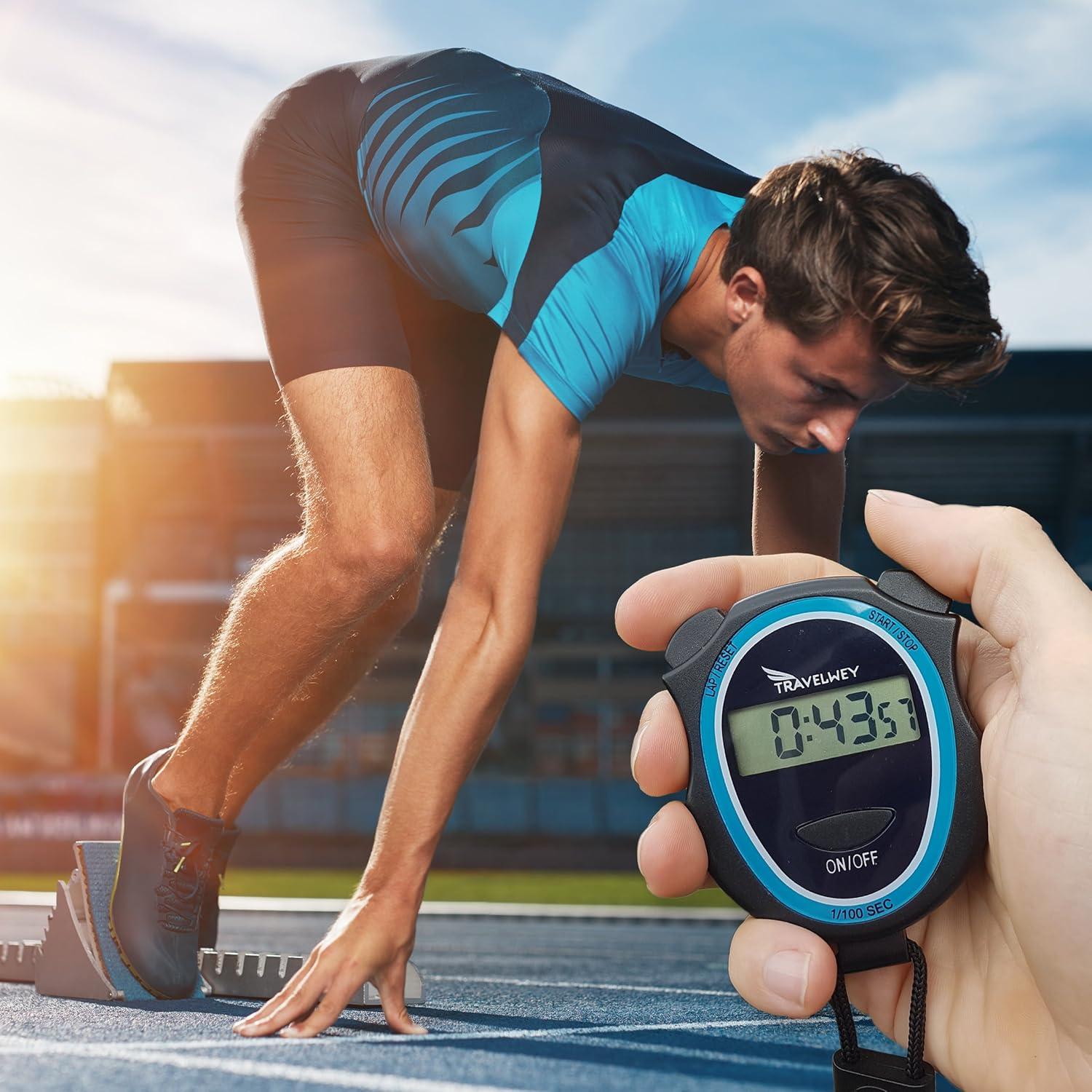 Cronómetro Digital Travelwey Negro, Pantalla Grande, Pilas AAA