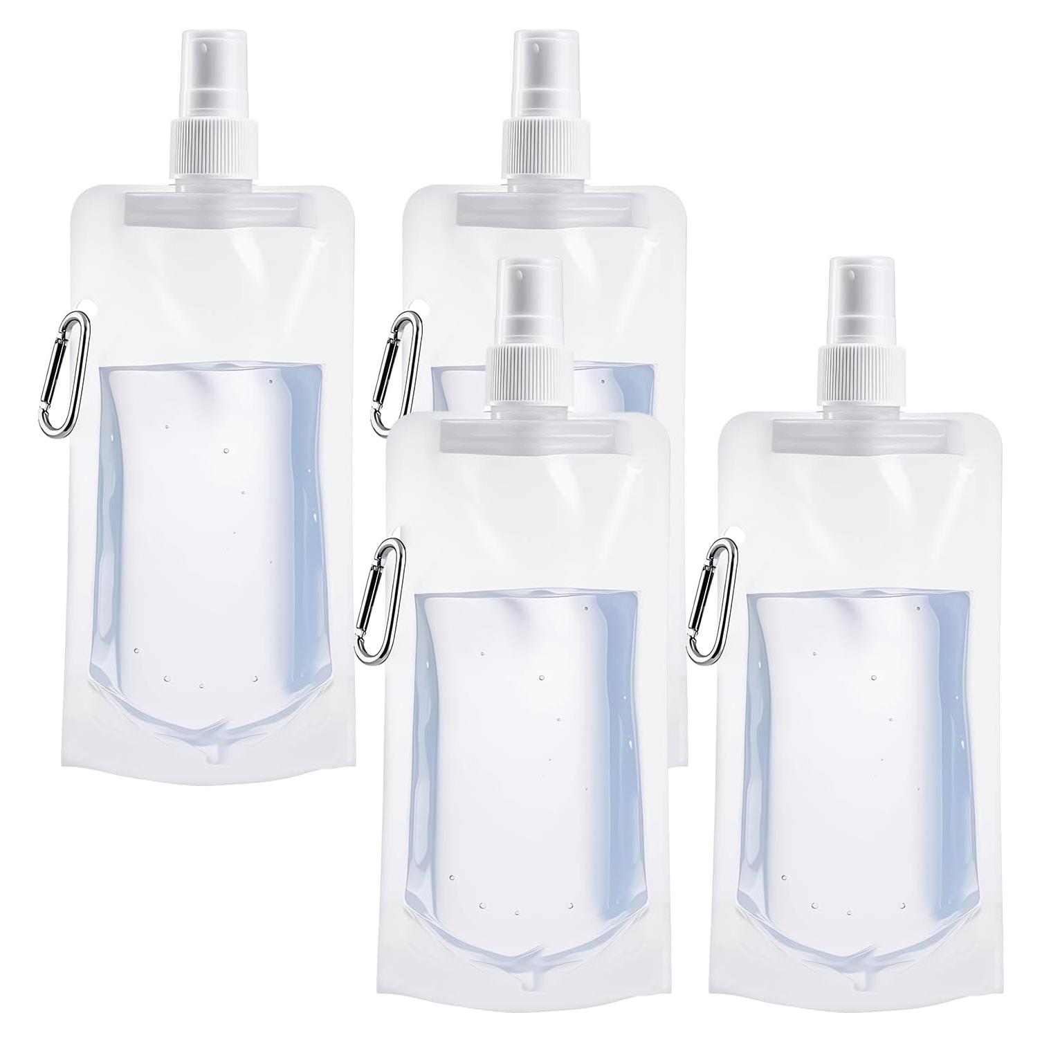 Paquete de 4 Botellas de Agua Plegables Hpmjz 0.98L Reutilizables