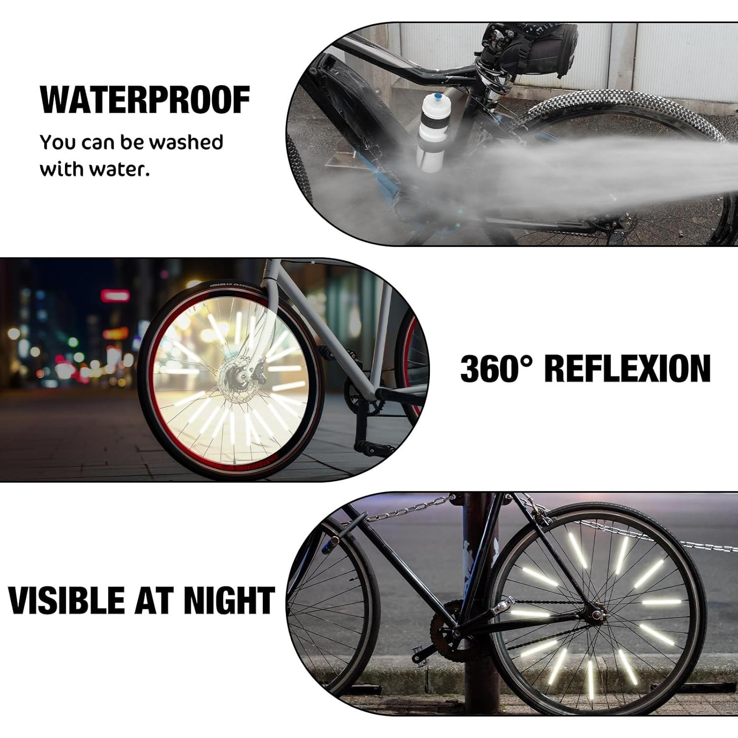 36 Cubiertas Reflectantes para Radios de Bicicleta InnoHHustle
