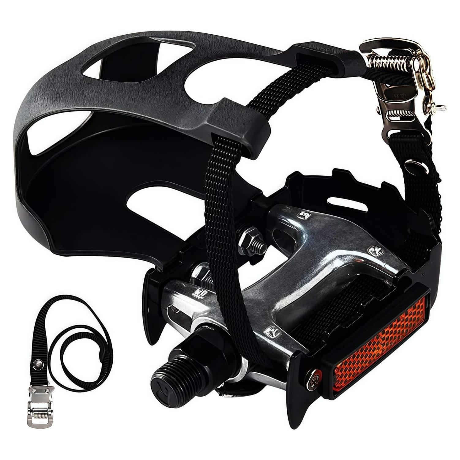 Pedales de Bicicleta YBEKI Profesional 9/16" con Clips Ajustables