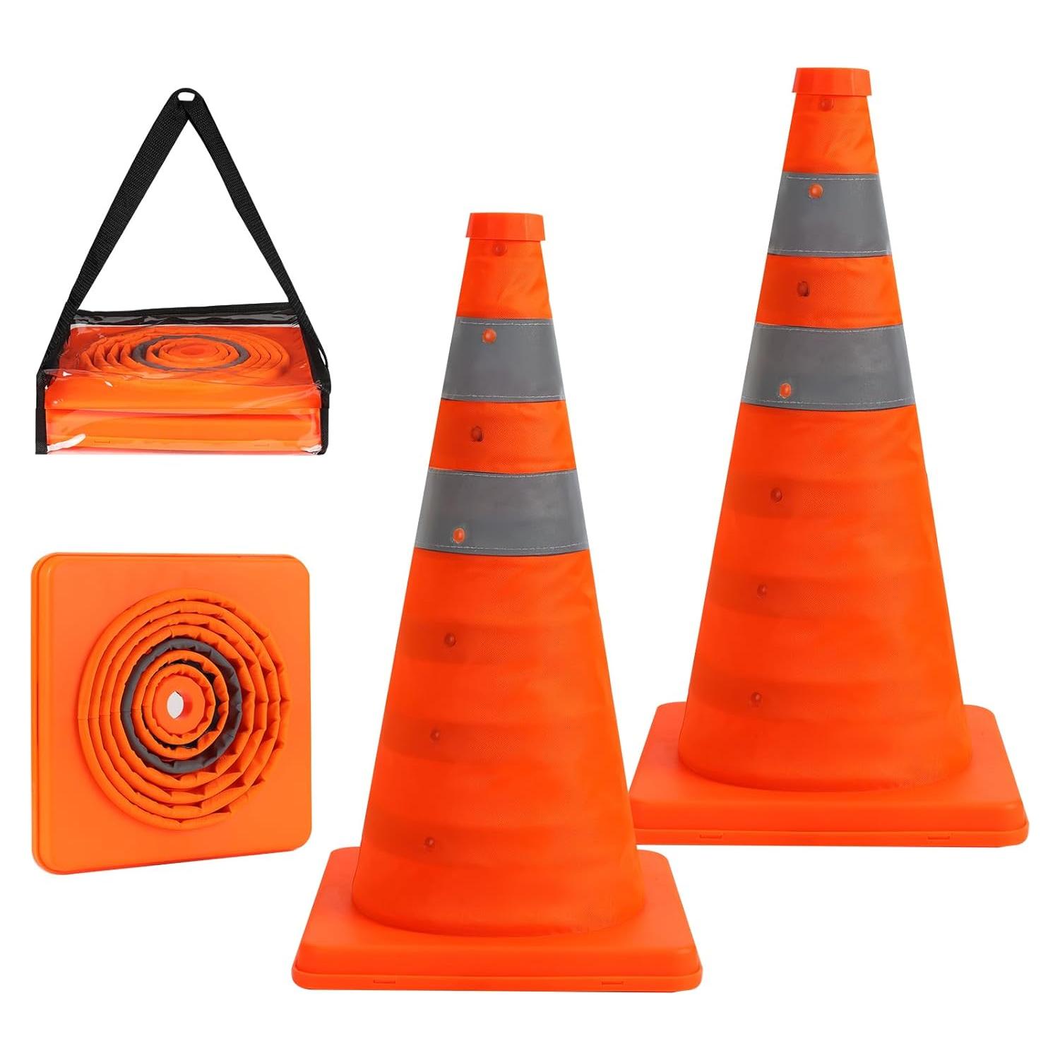 Conos de Seguridad Plegables Berverra 45.72 cm Naranjas (2 Pzs)