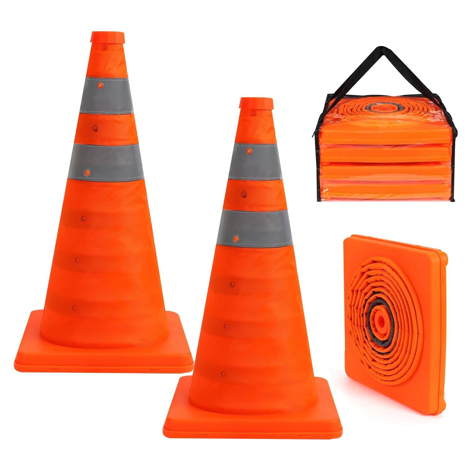 Conos de Tráfico Colapsables Naranjas Yeatruojeet - 2 Unidades 45.72 cm