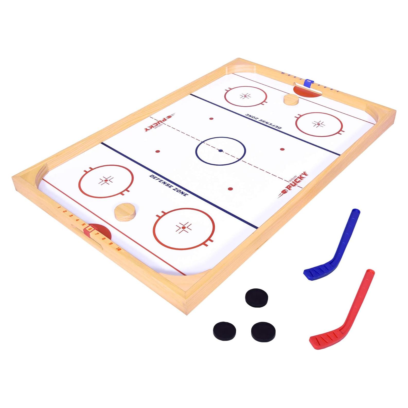 Juego de Hockey de Mesa GoSports Pucky - Madera 91x61 cm