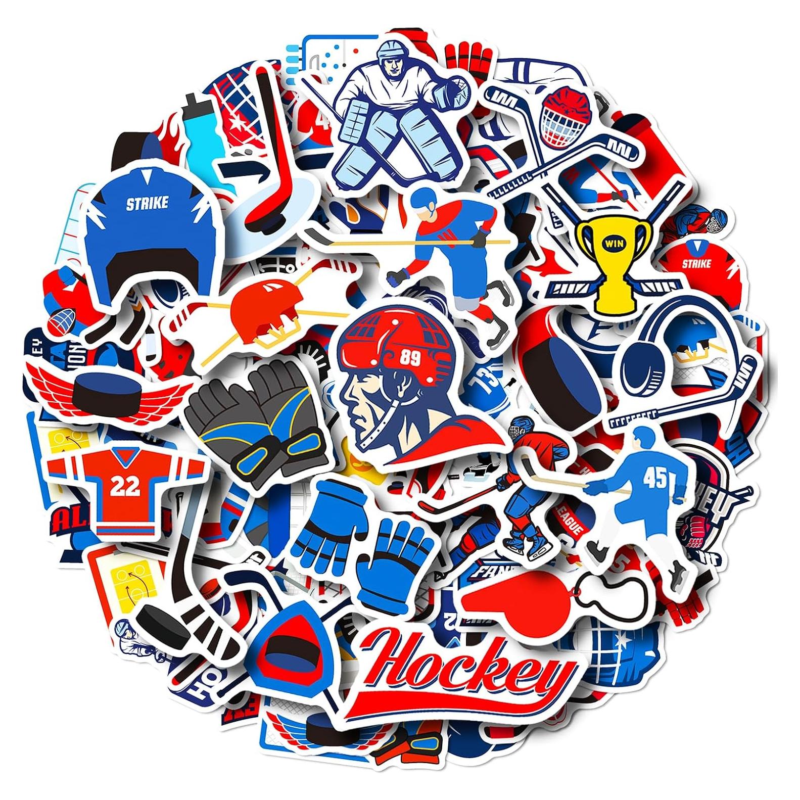 Paquete de 100 Calcomanías de Hockey Cleverplay Impermeables