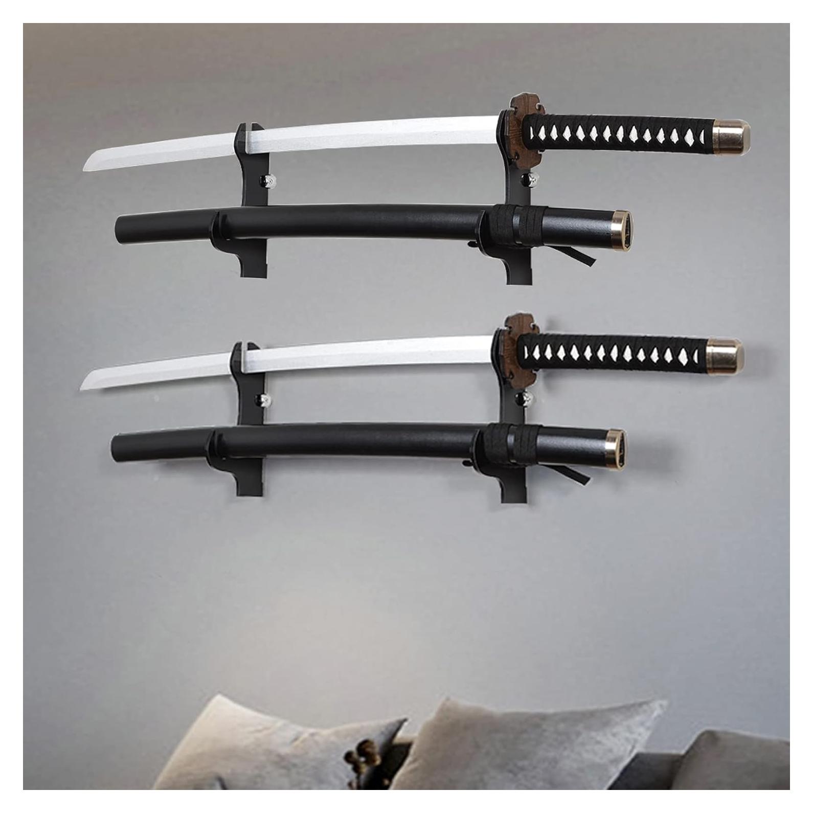 Soporte para Cuchillos y Espadas BYTOTU - Plexiglás Negro - 2 Juegos