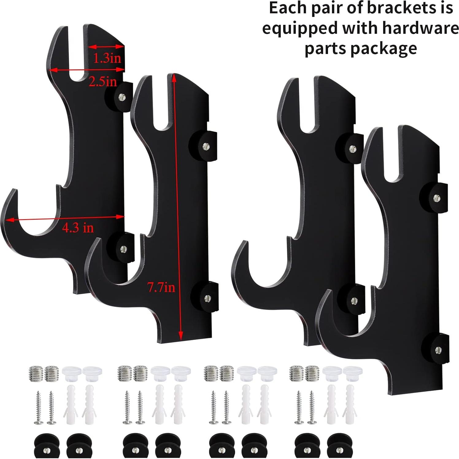 Soporte para Cuchillos y Espadas BYTOTU - Plexiglás Negro - 2 Juegos