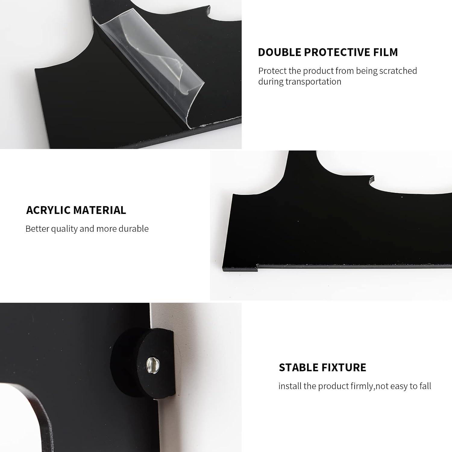 Soporte para Cuchillos y Espadas BYTOTU - Plexiglás Negro - 2 Juegos