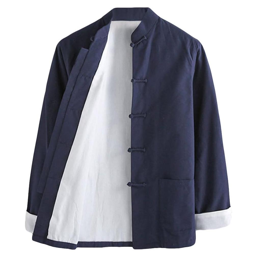 Chaqueta de Artes Marciales Kung Fu ZooBoo Azul Grande