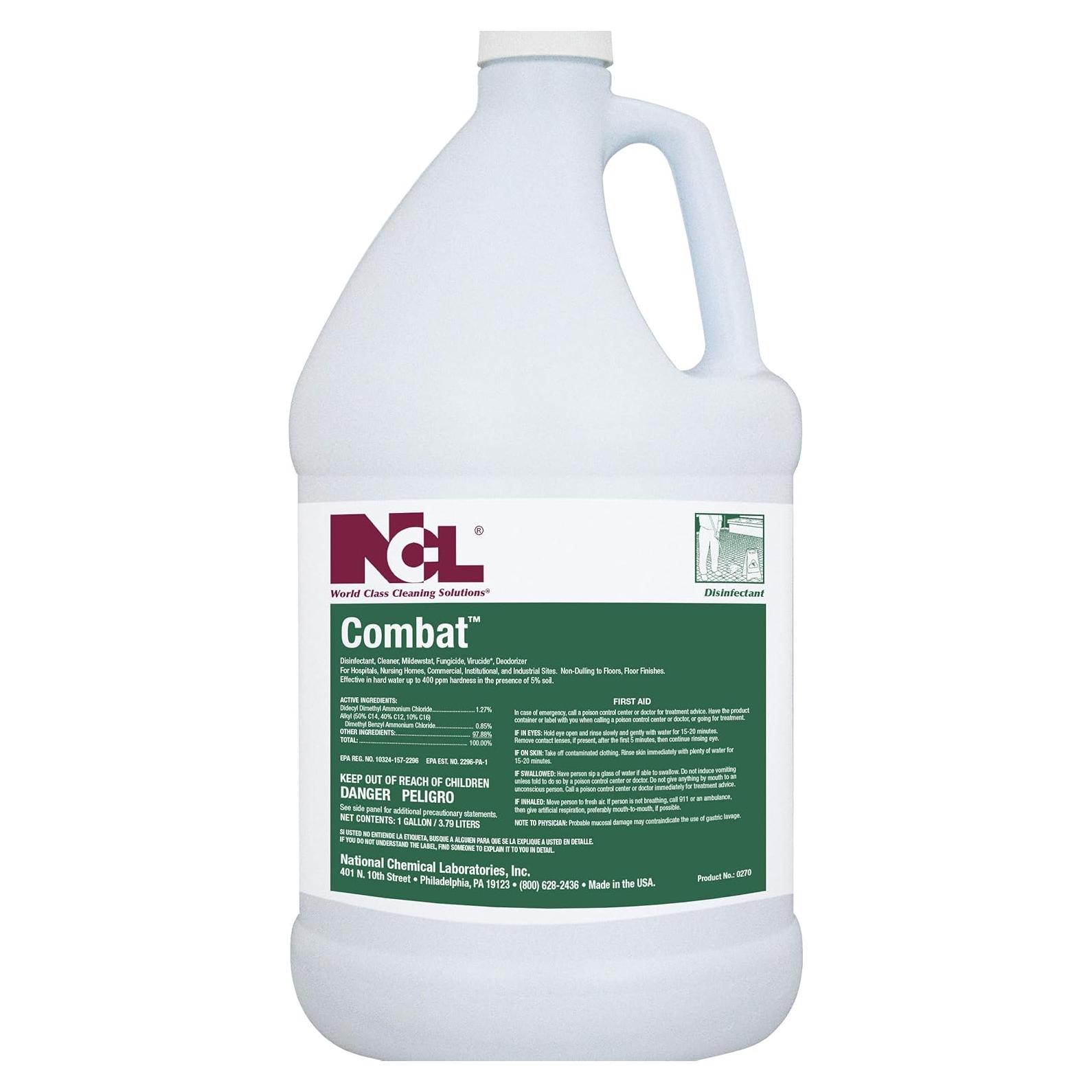 Limpiador Desinfectante COMBAT Laboratorios Químicos 4x1 Galón