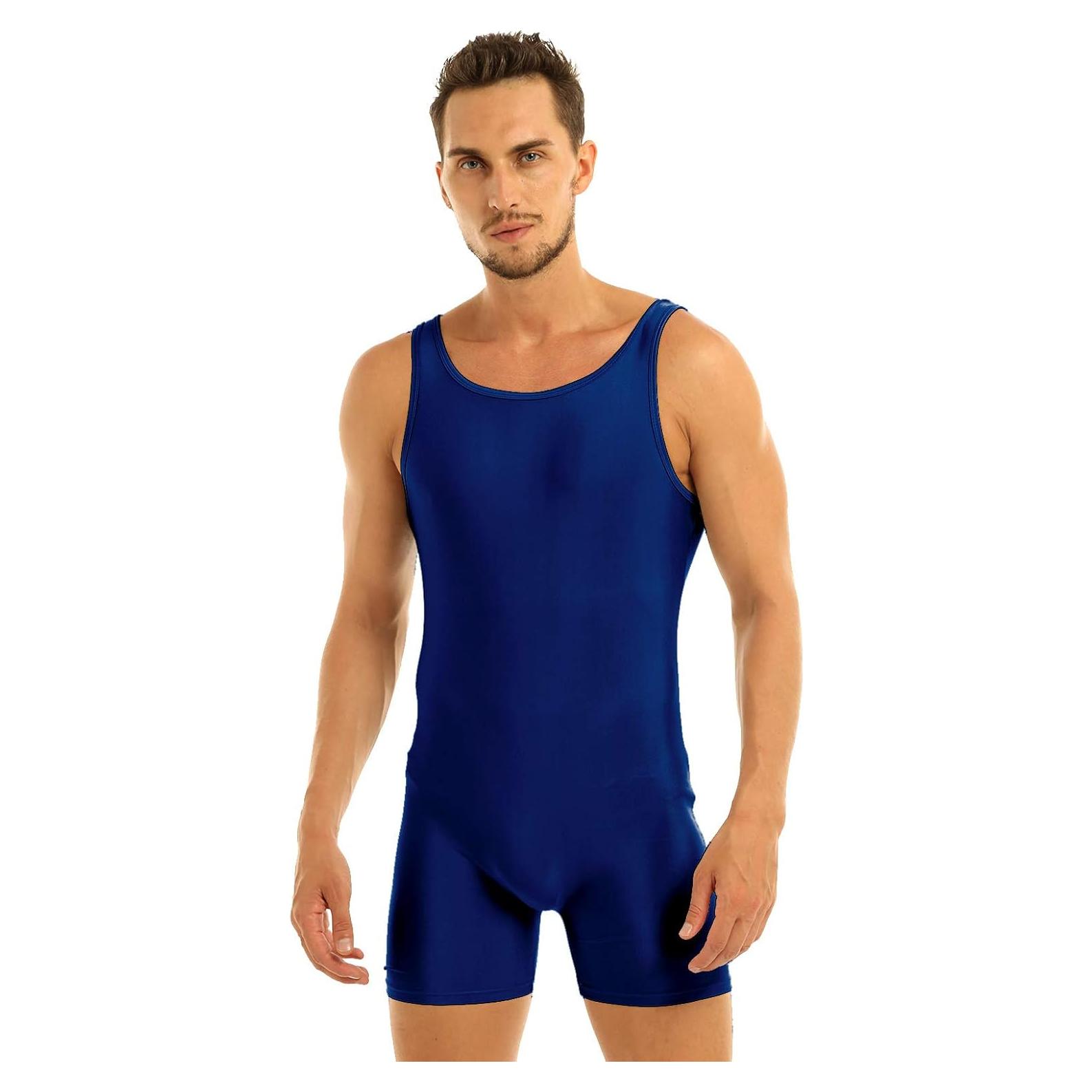 Mono Leotardo Deportivo iiniim para Hombre Sin Mangas Azul Marino