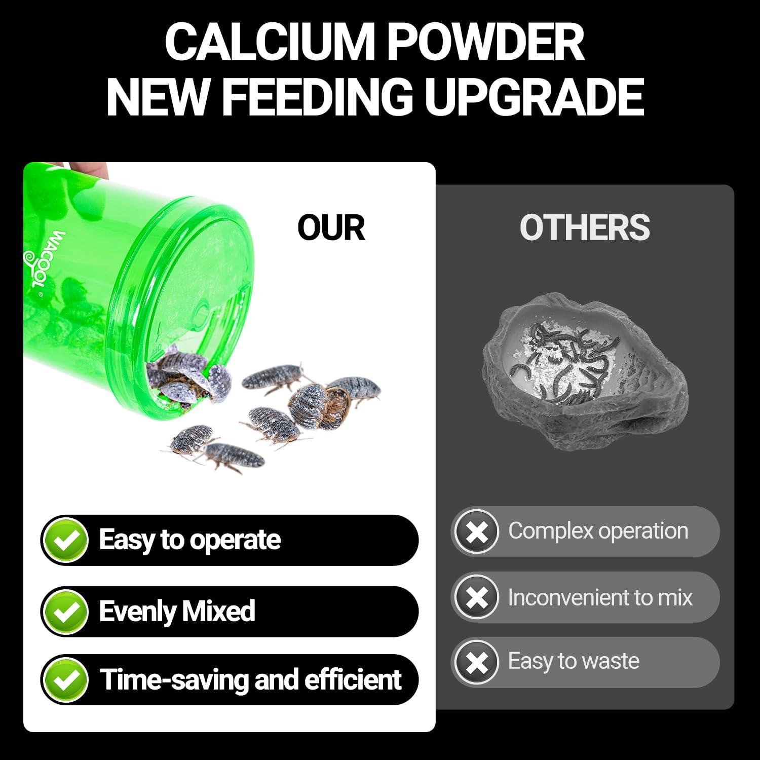 Mezclador de Polvo de Calcio Wacool para Grillos 8.38 cm