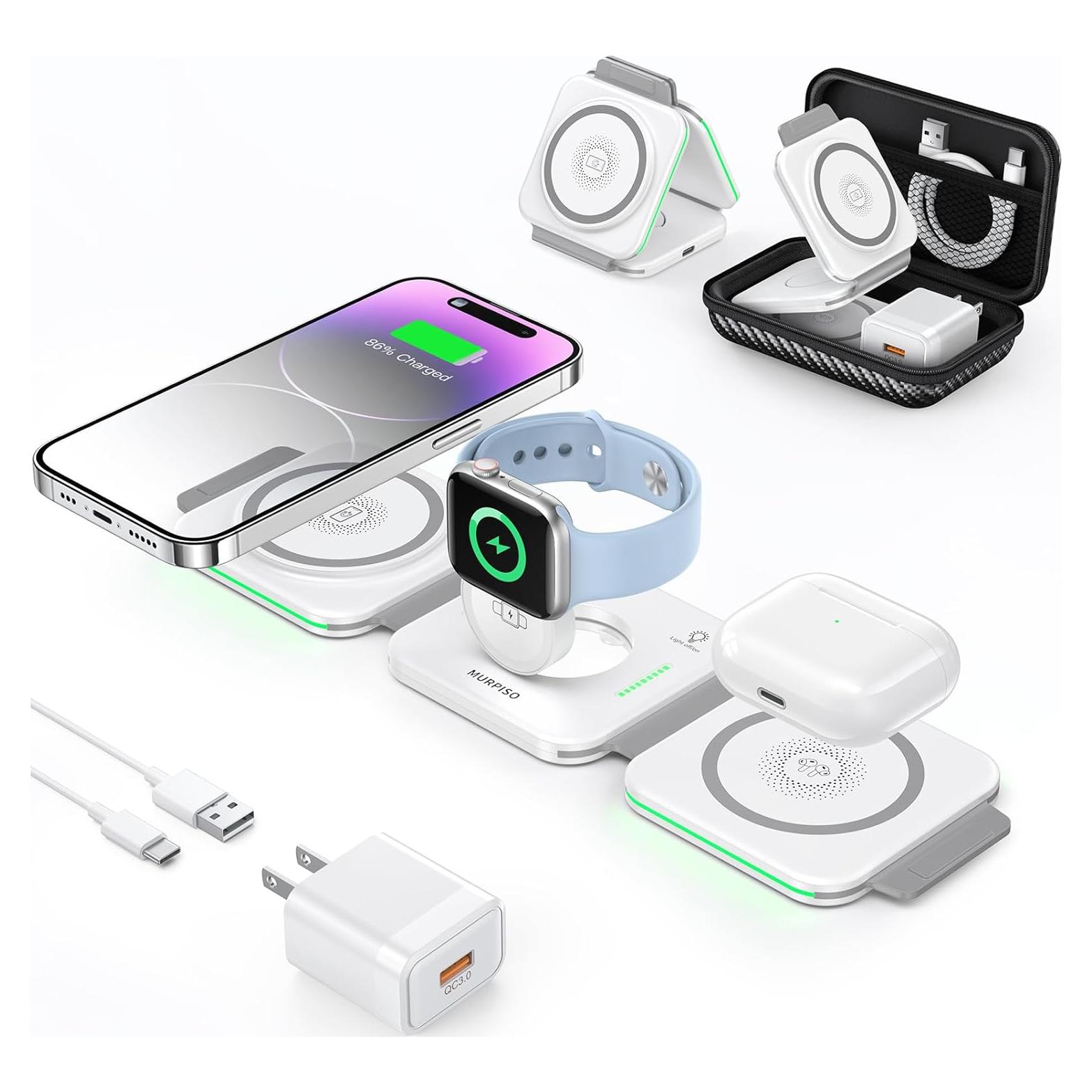 Estación de Carga 3 en 1 Apple F21 Inalámbrica Plegable