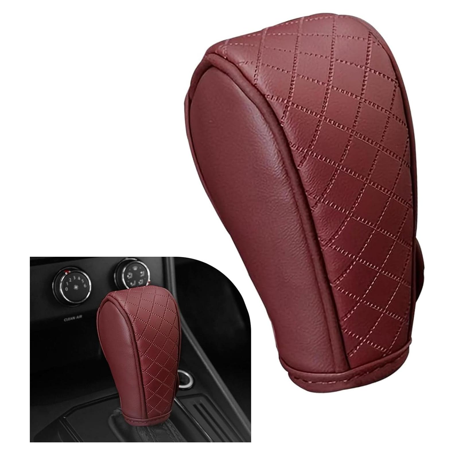 Cubierta de palanca de cambios Diamall de cuero rojo 1 PC