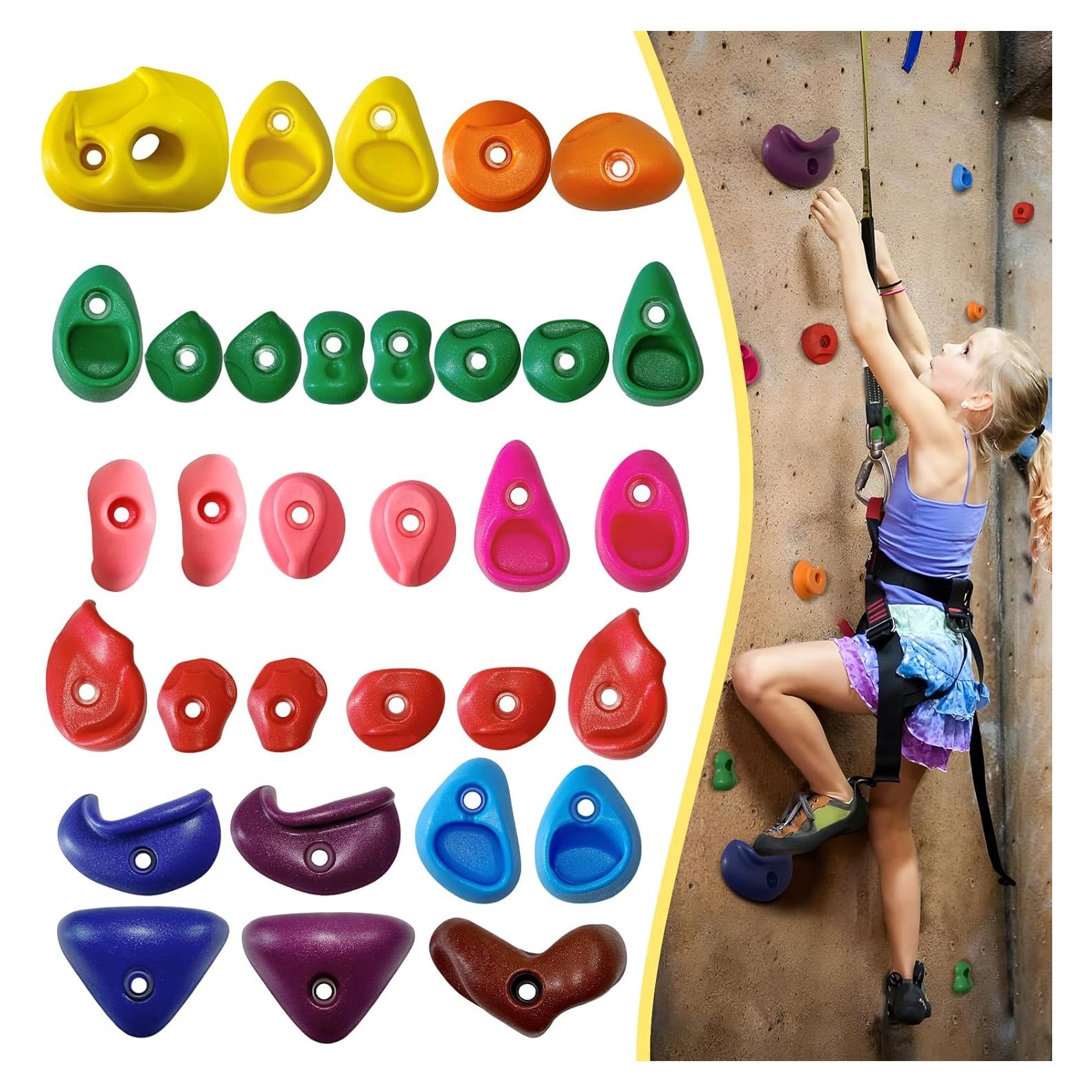 32 Agarre de Pared de Escalada SREHRLY Multicolor Soporta 104.3 kg