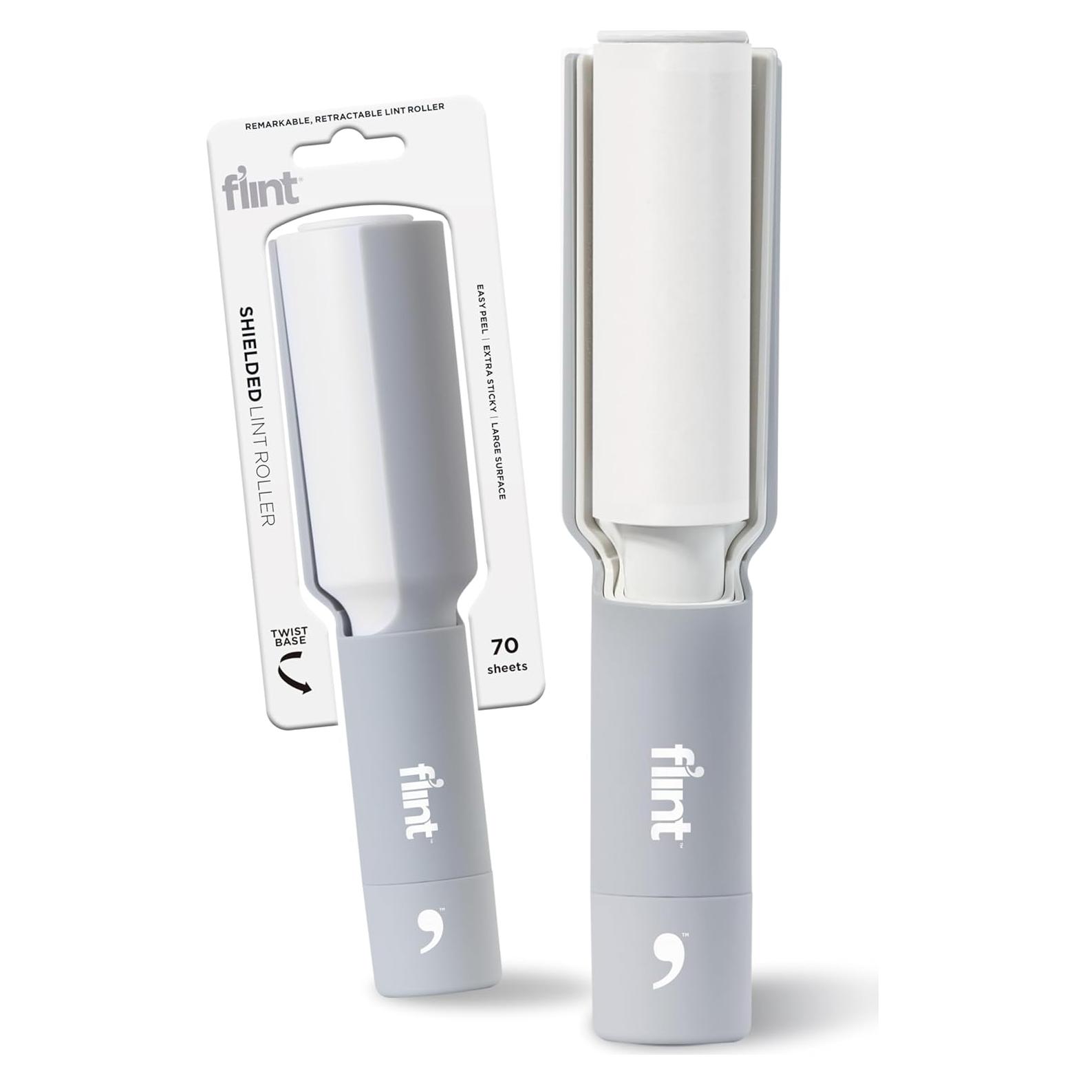 Rodillo de Pelusa Flint Plus Recargable 70 Hojas Gris