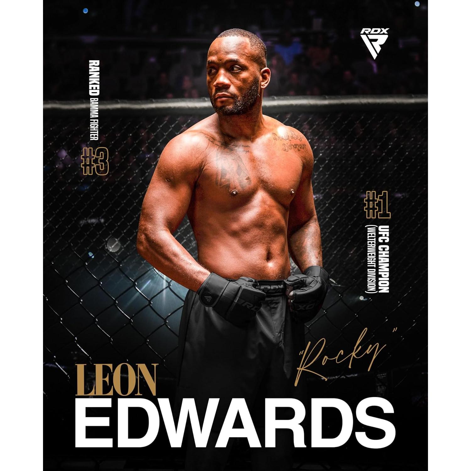 Pantalones Cortos de MMA RDX para Entrenamiento - Negro Mediano