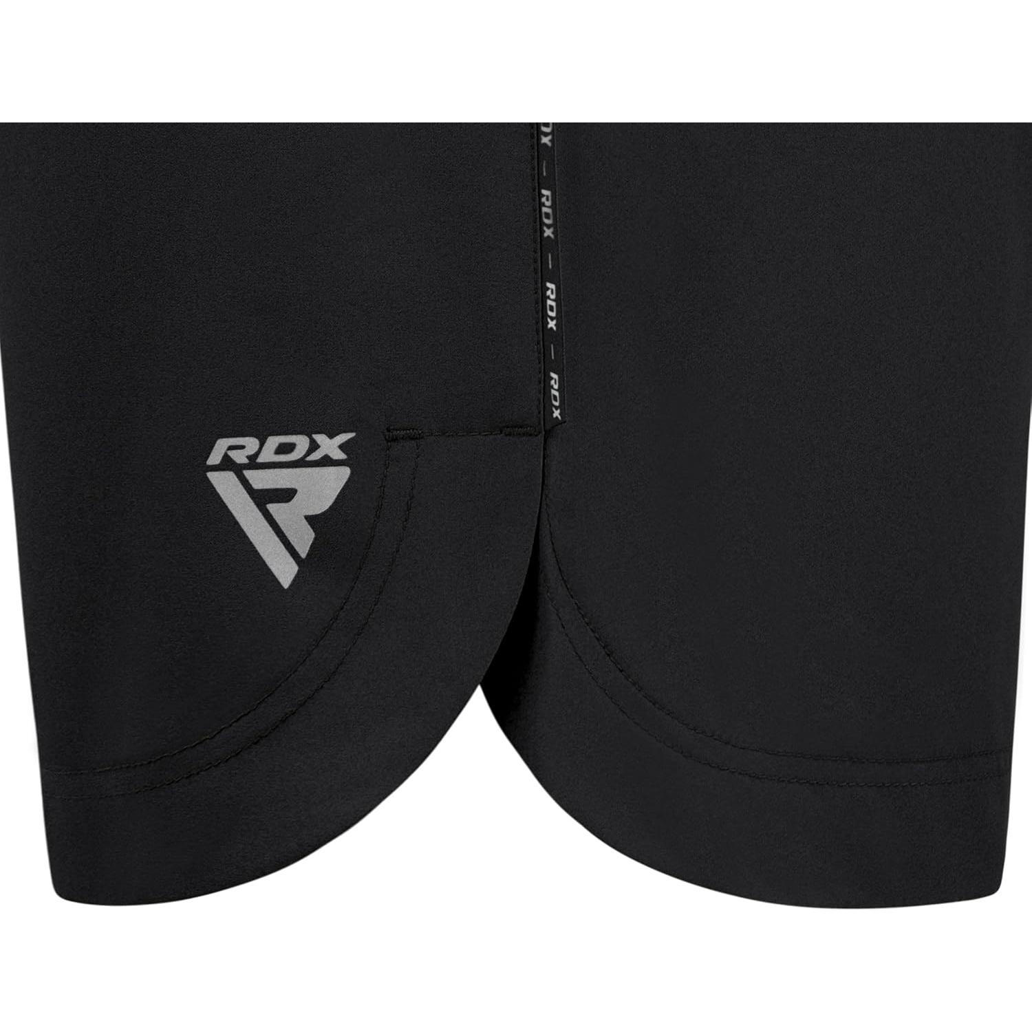 Pantalones Cortos de MMA RDX para Entrenamiento - Negro Mediano
