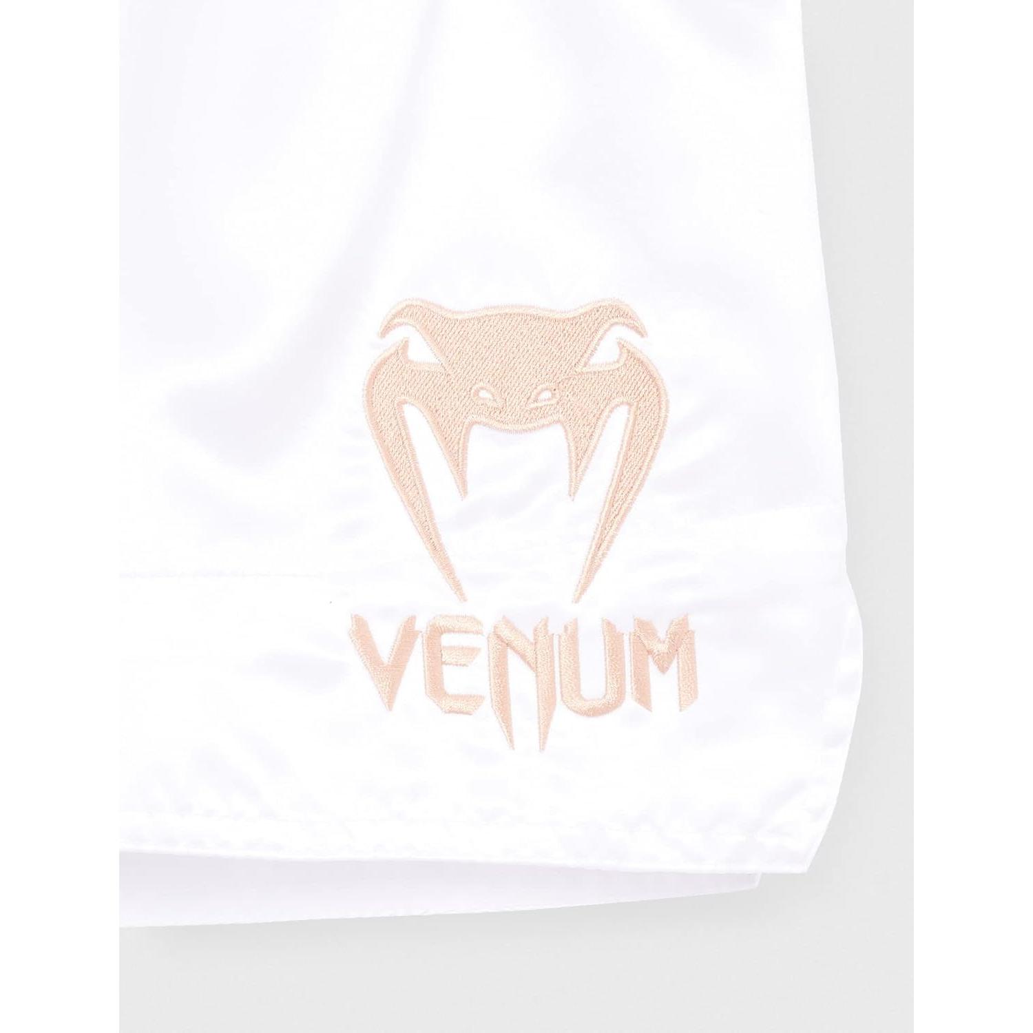 Pantalones Cortos Muay Thai Venum Clásicos Grande Blanco/Dorado