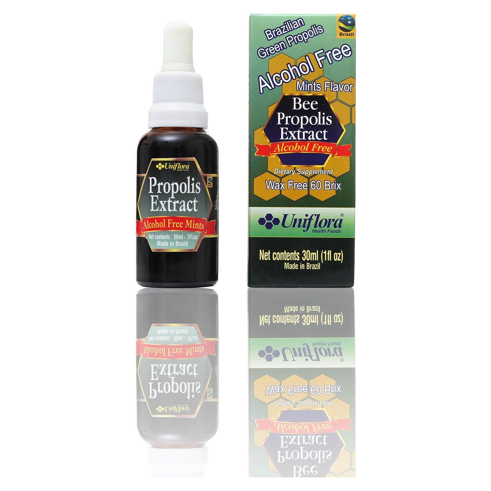 Extracto Líquido de Propóleos Verdes Uniflora 60 Brix 30ml - Sabor Menta - Paquete de 24