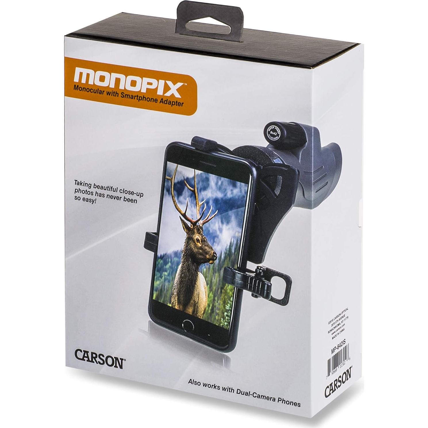 Adaptador Digiscoping Carson MonoPix 8x42mm para Smartphone