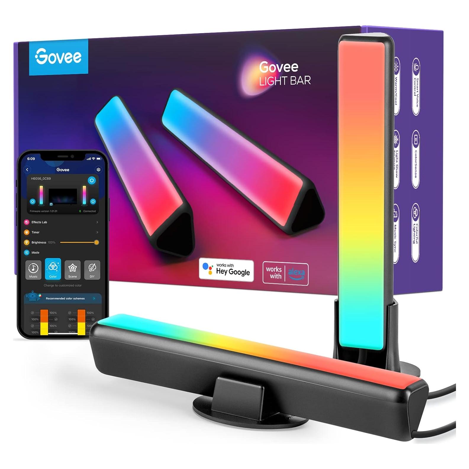 Barras de Luz LED Govee H6056 RGBICWW para TV y Juegos