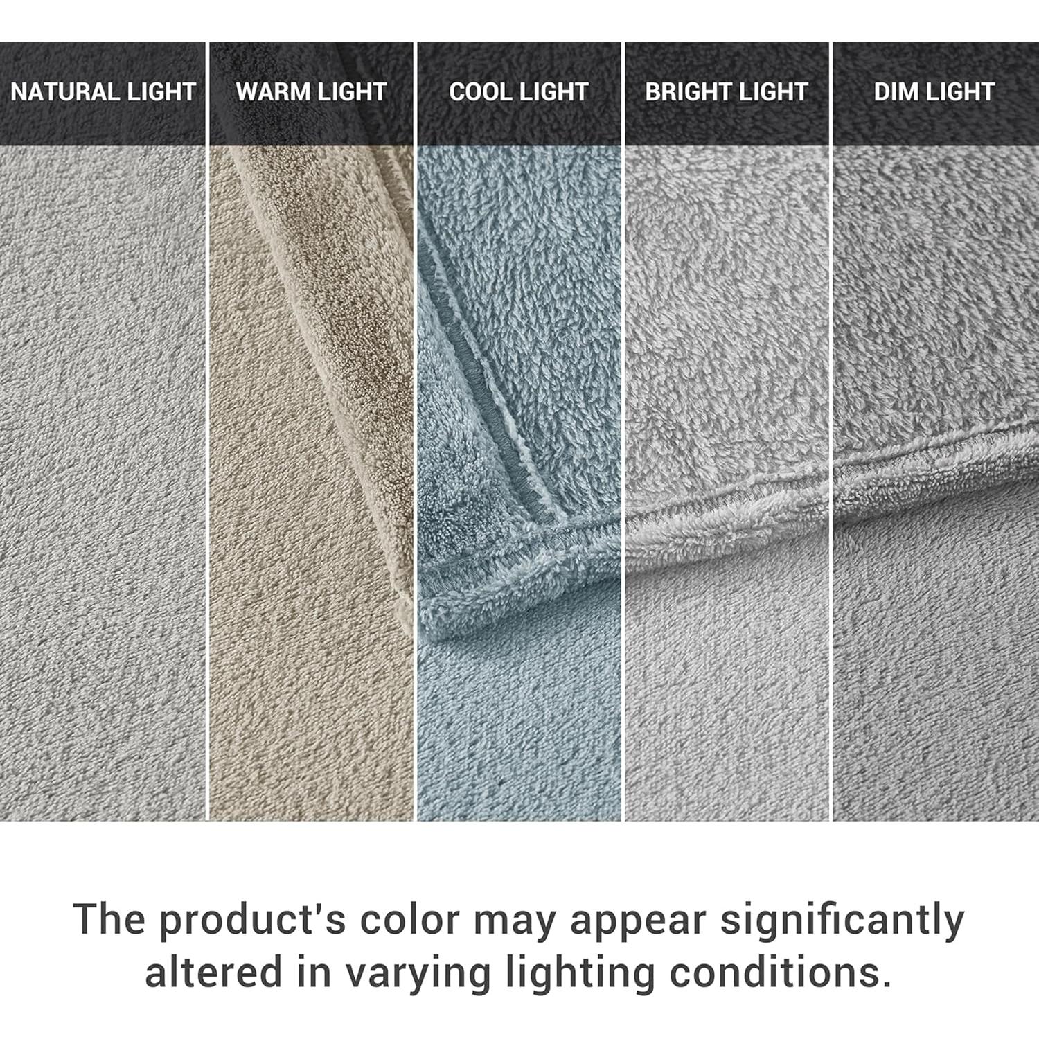 Juego de Sábanas de Felpa Reina True North Gris 4 Piezas