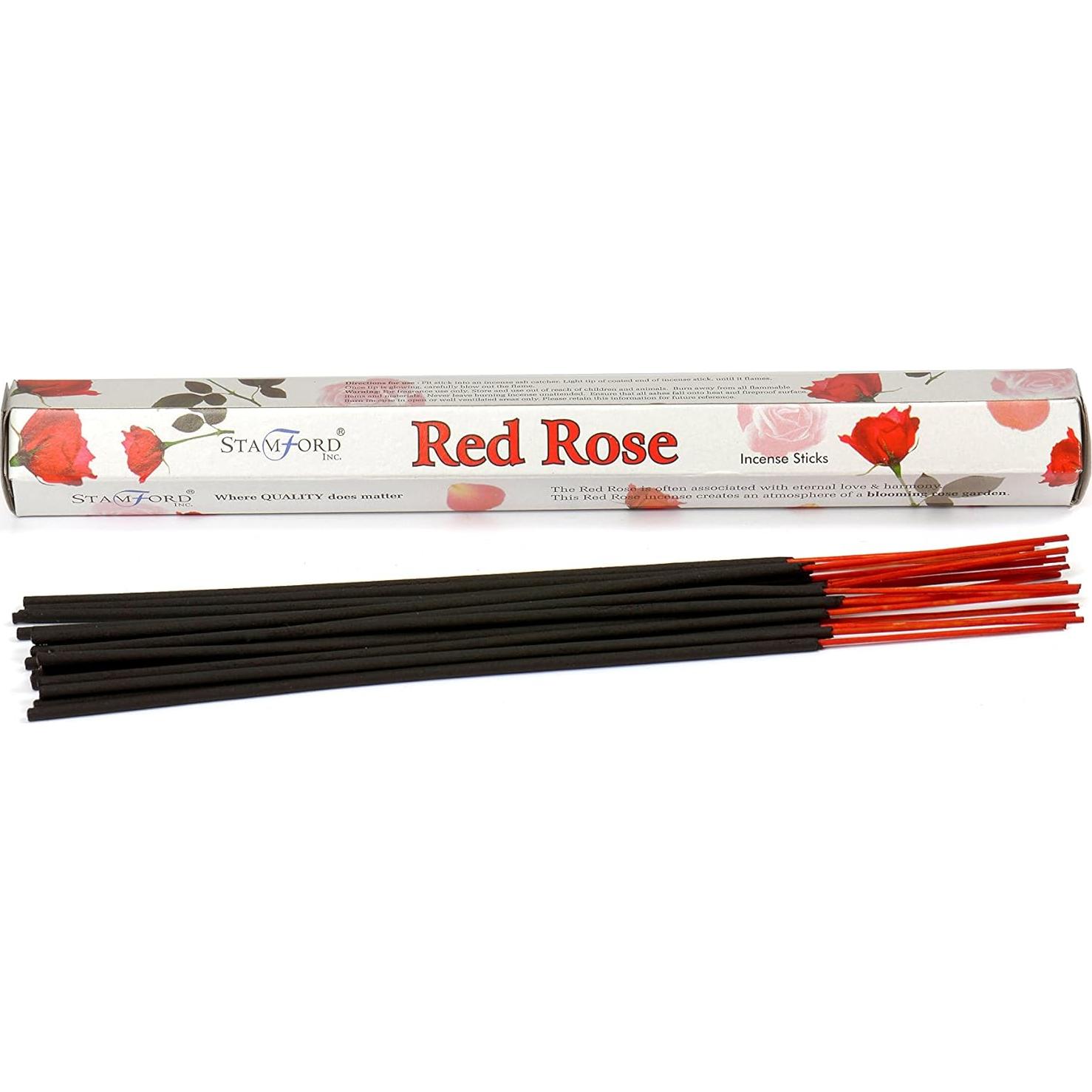 Incienso Stamford Rosa Roja 100 Varitas Aromaterapia