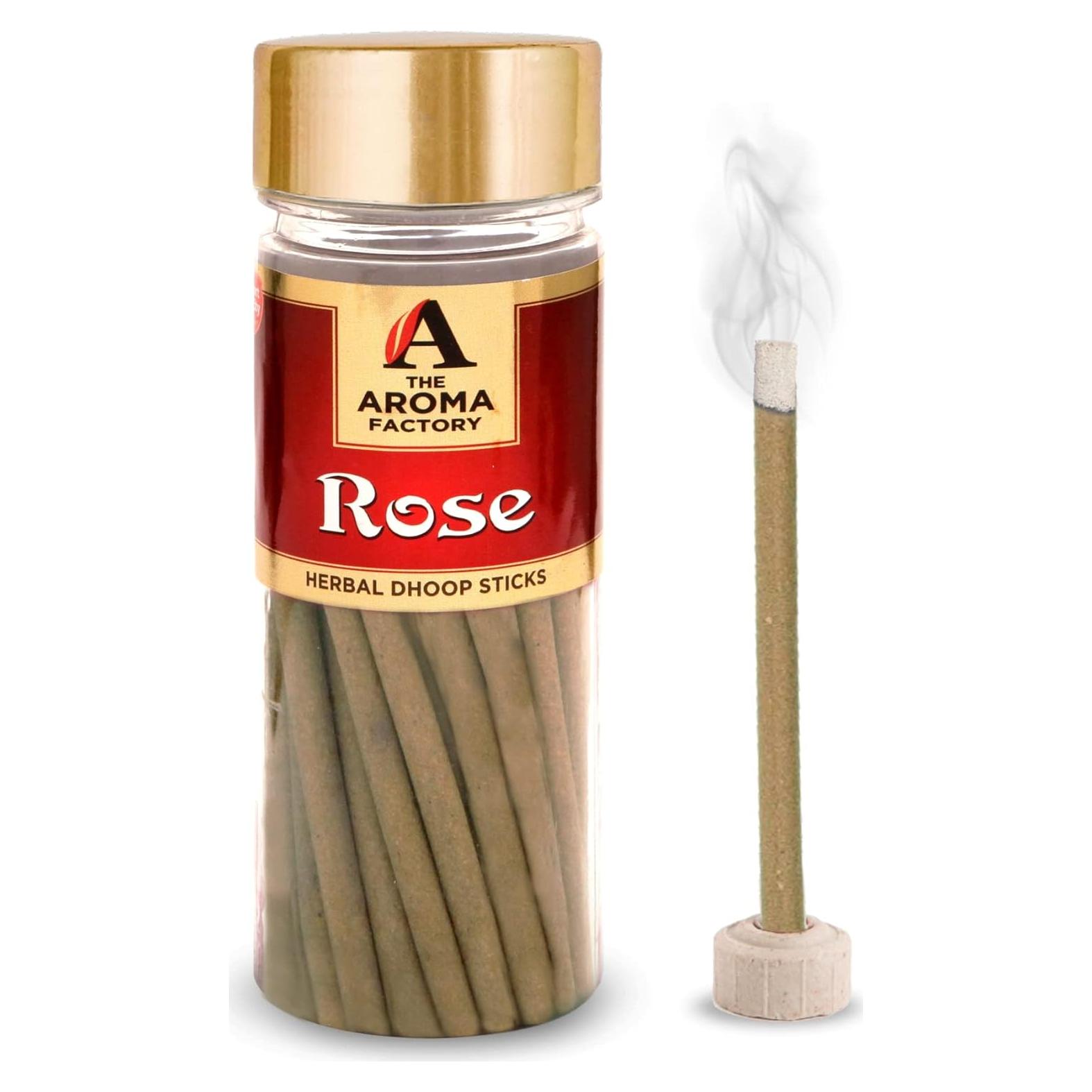 Varitas de Dhoop Rosa The Aroma Factory 35g Sin Carbón