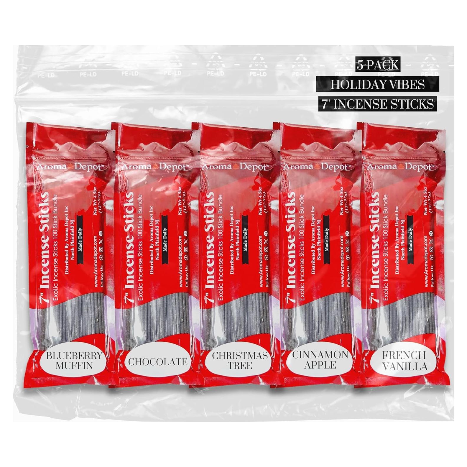 Varitas de Incienso Aroma Depot 7" - Paquete de 500 Varitas