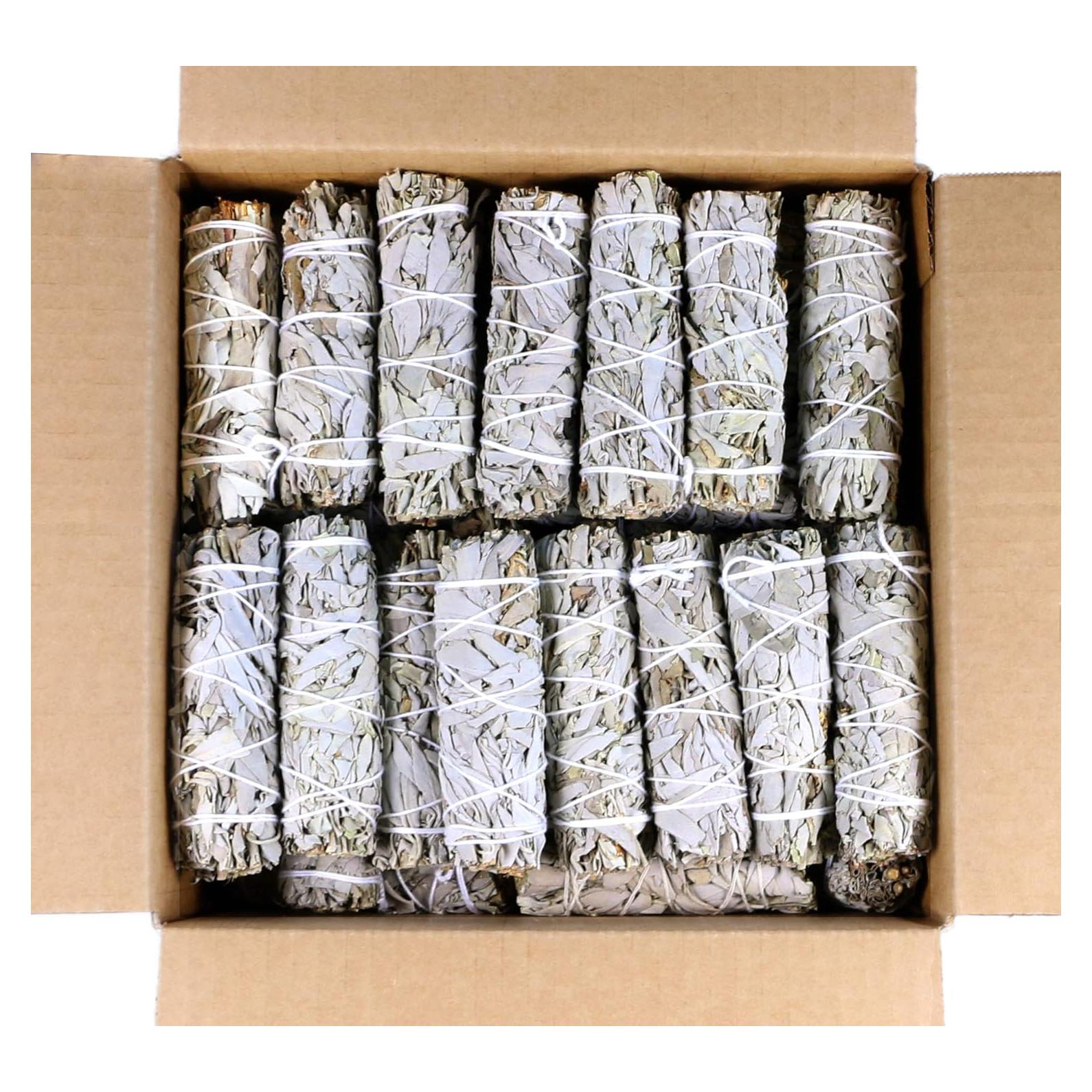 Bastones de Salvia Blanca Orgánica 10 cm - 12 Unidades