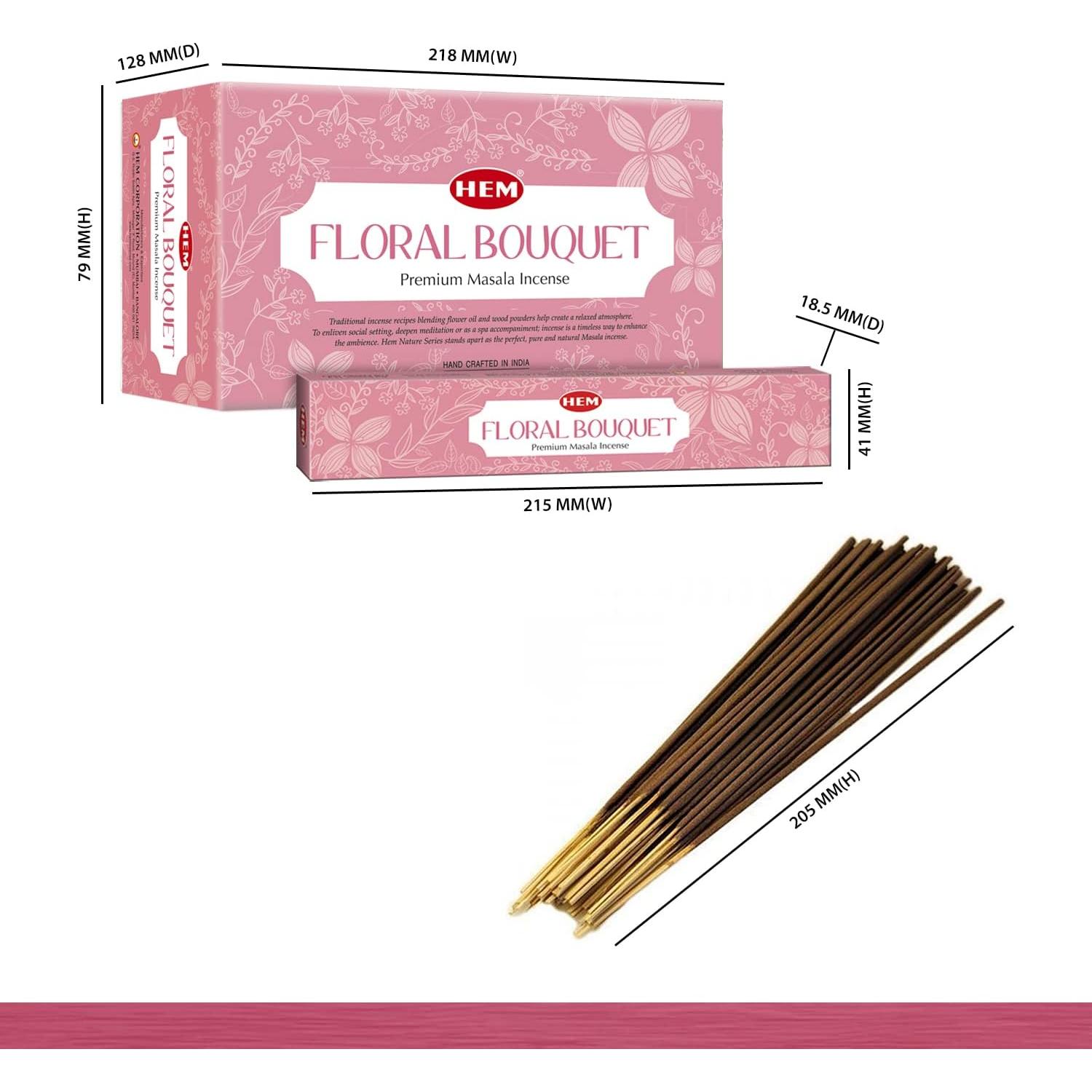 Incienso HEM Ramo Floral 12 Varillas 15g Aromaterapia