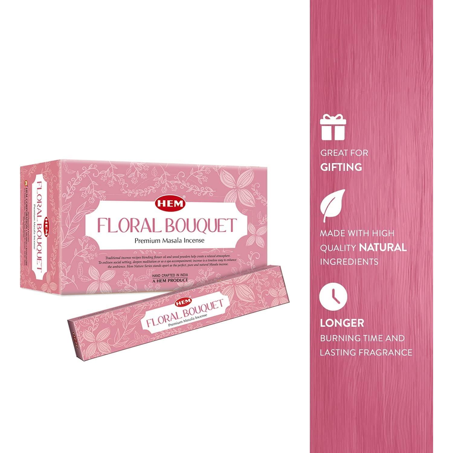 Incienso HEM Ramo Floral 12 Varillas 15g Aromaterapia
