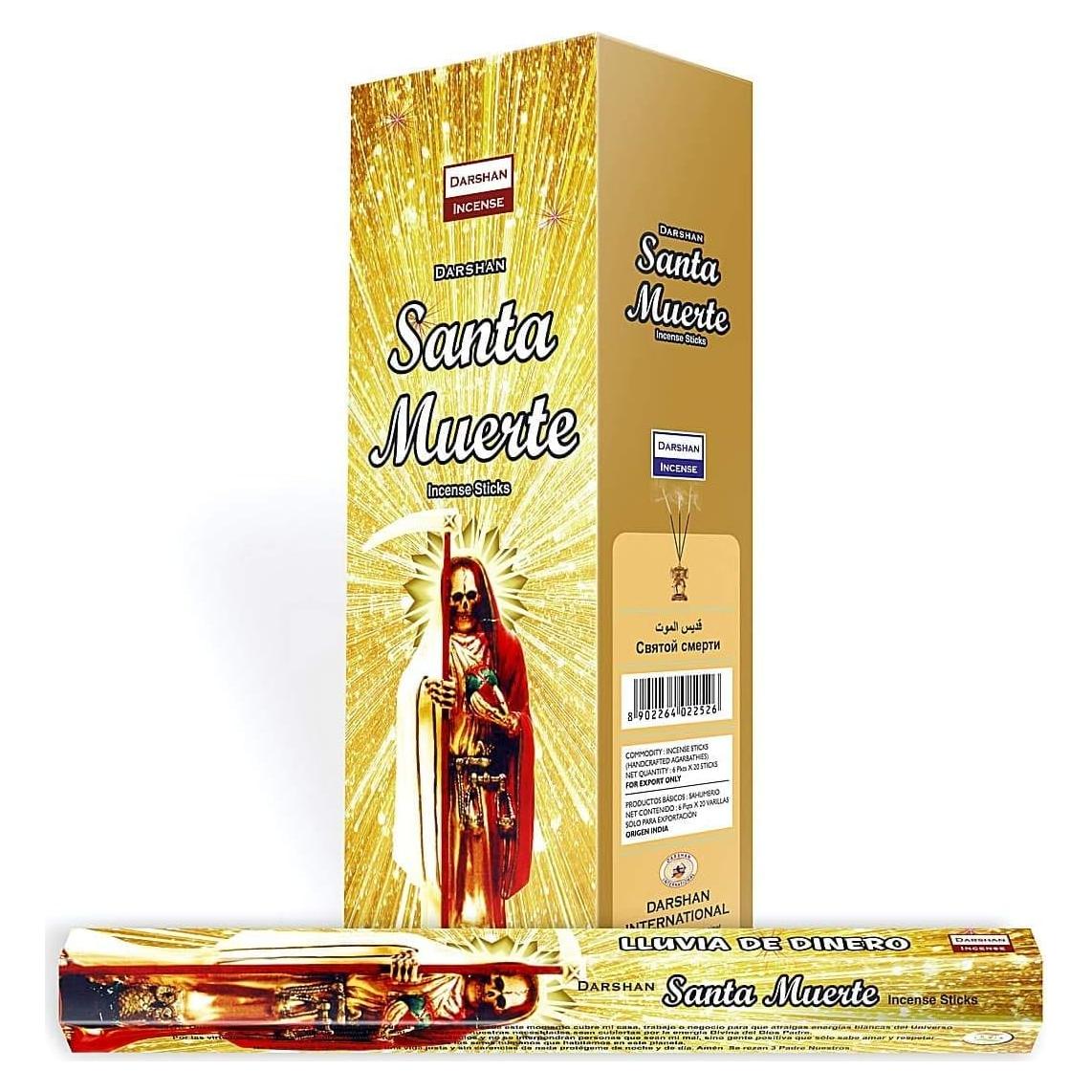 Incienso Darshan Santa Muerte Oro - Caja 120 Varitas