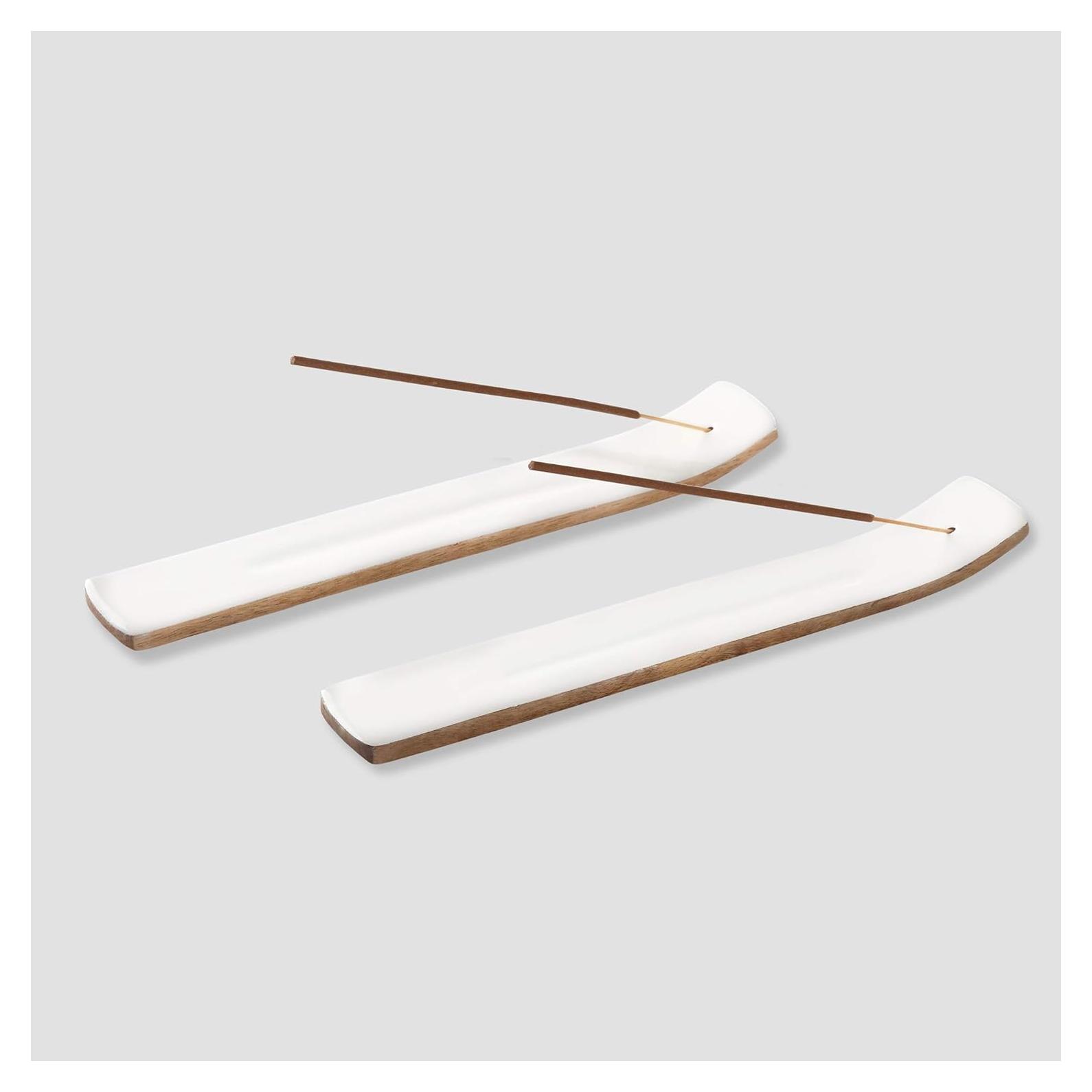 Conjunto de 2 Soportes de Incienso Folkulture Madera de Mango